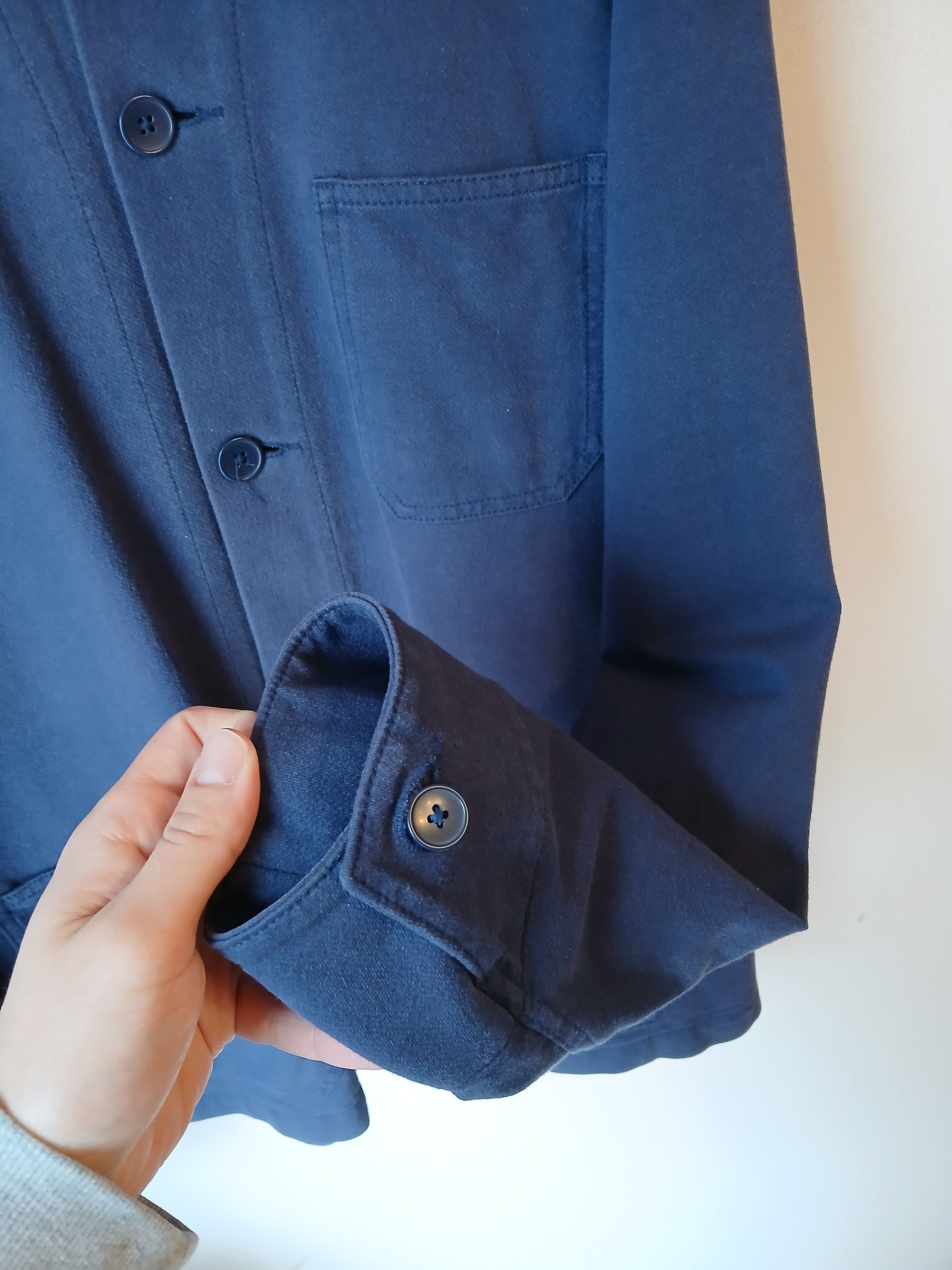 Uniqlo Washed Jersey Work Jacket Chore Coat Size US L / EU 52-54 / 3 - 5 Thumbnail