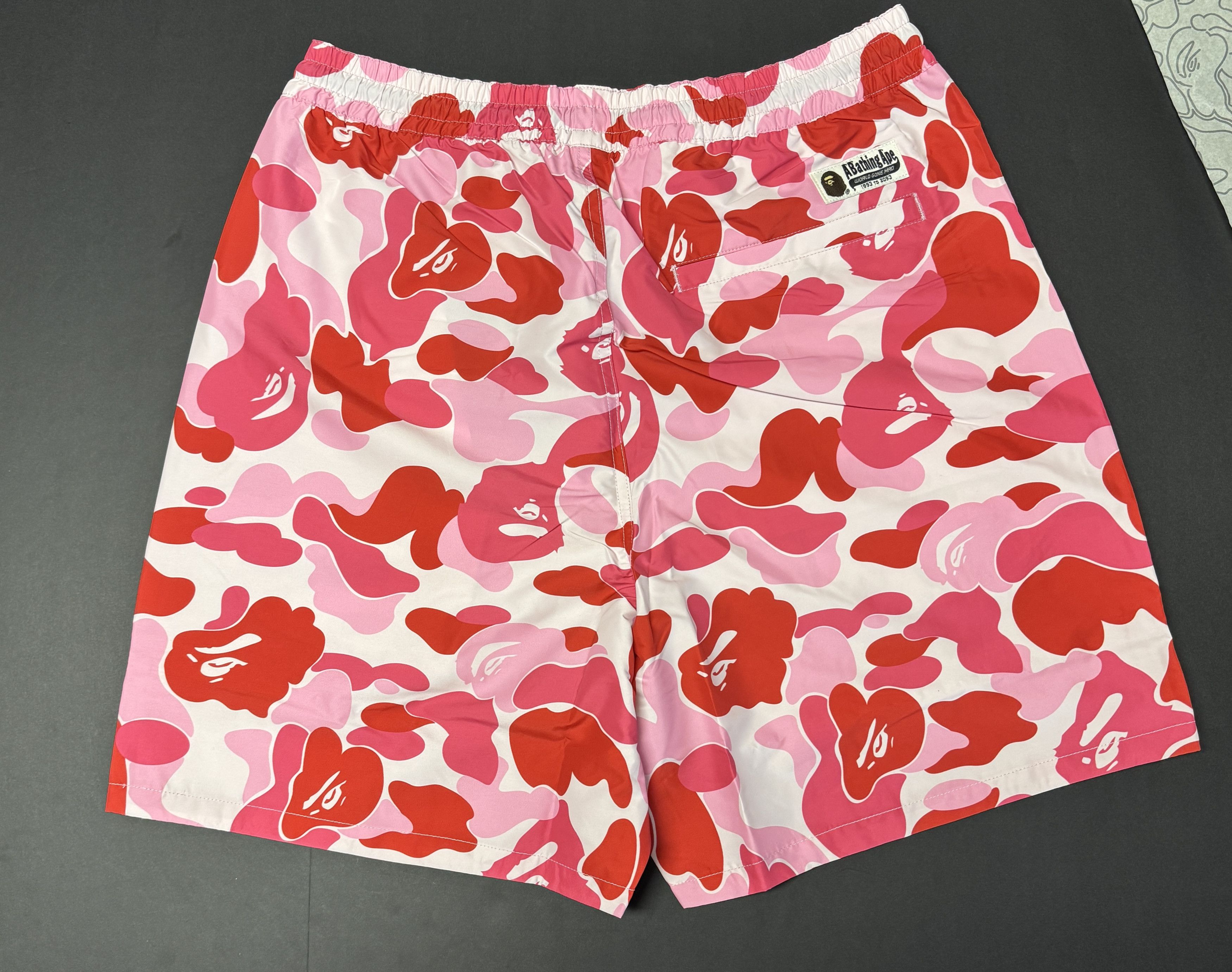 Bape BAPE ABC Camo One Point Relaxed Fit Water Shorts Pink Size US 34 / EU 50 - 2 Thumbnail
