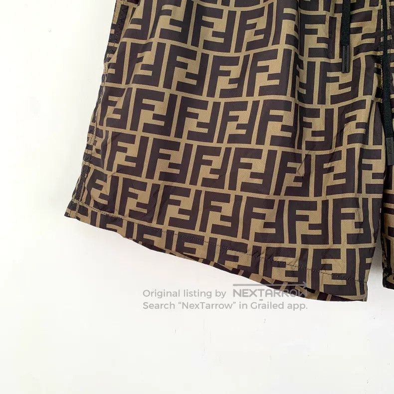 Fendi Fendi Dark brown logo lettering full print drawstring casu Size US 34 / EU 50 - 4 Thumbnail