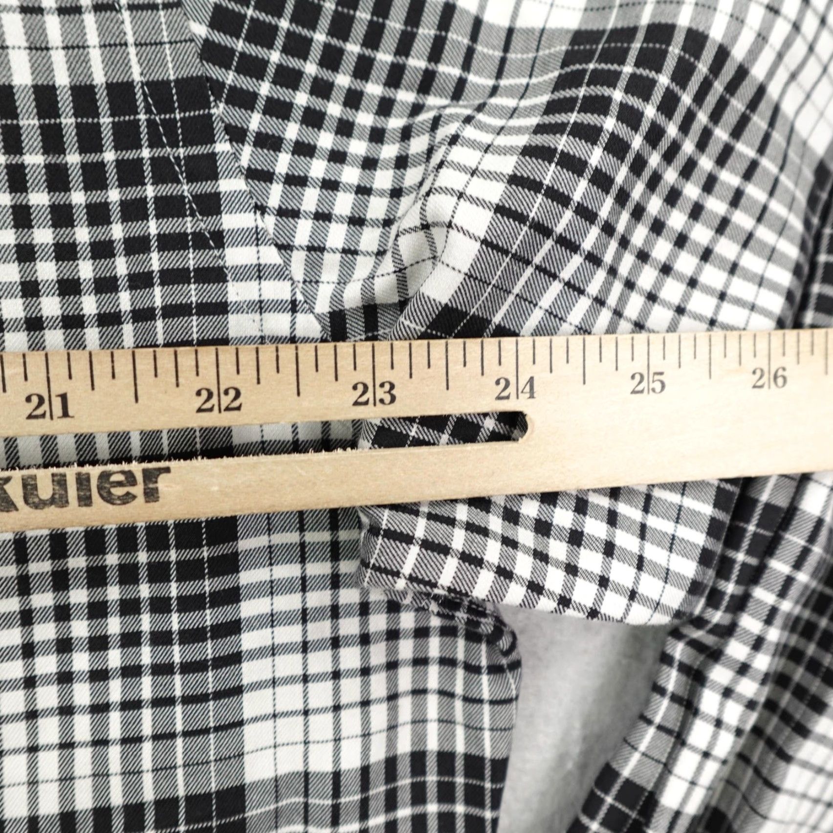 BUGATCHI Bugatchi Shirt Adult Large Gray Plaid Button-Up Cotton Designer Mens Size US L / EU 52-54 / 3 - 7 Thumbnail