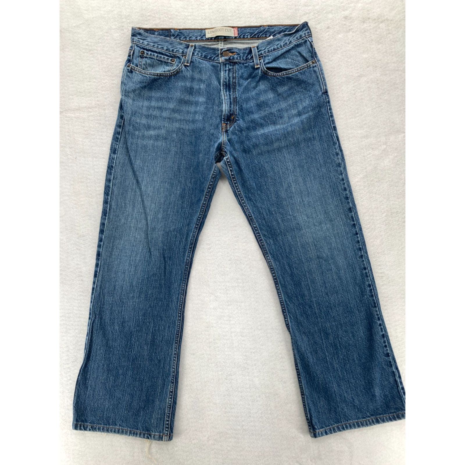 Levi's Levi's 527 Jeans Mens 38x32 Low Rise Bootcut Medium Wash Blue Denim Grunge Y2K Size US 38 / EU 54 - 2 Thumbnail