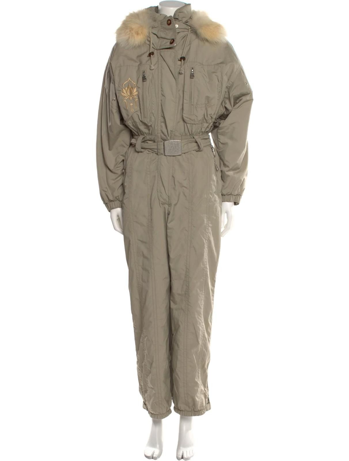 Bogner Bogner Khaki Turtleneck Jumpsuit Size: XL | US 12 Size 40" / US 18 - 1 Thumbnail