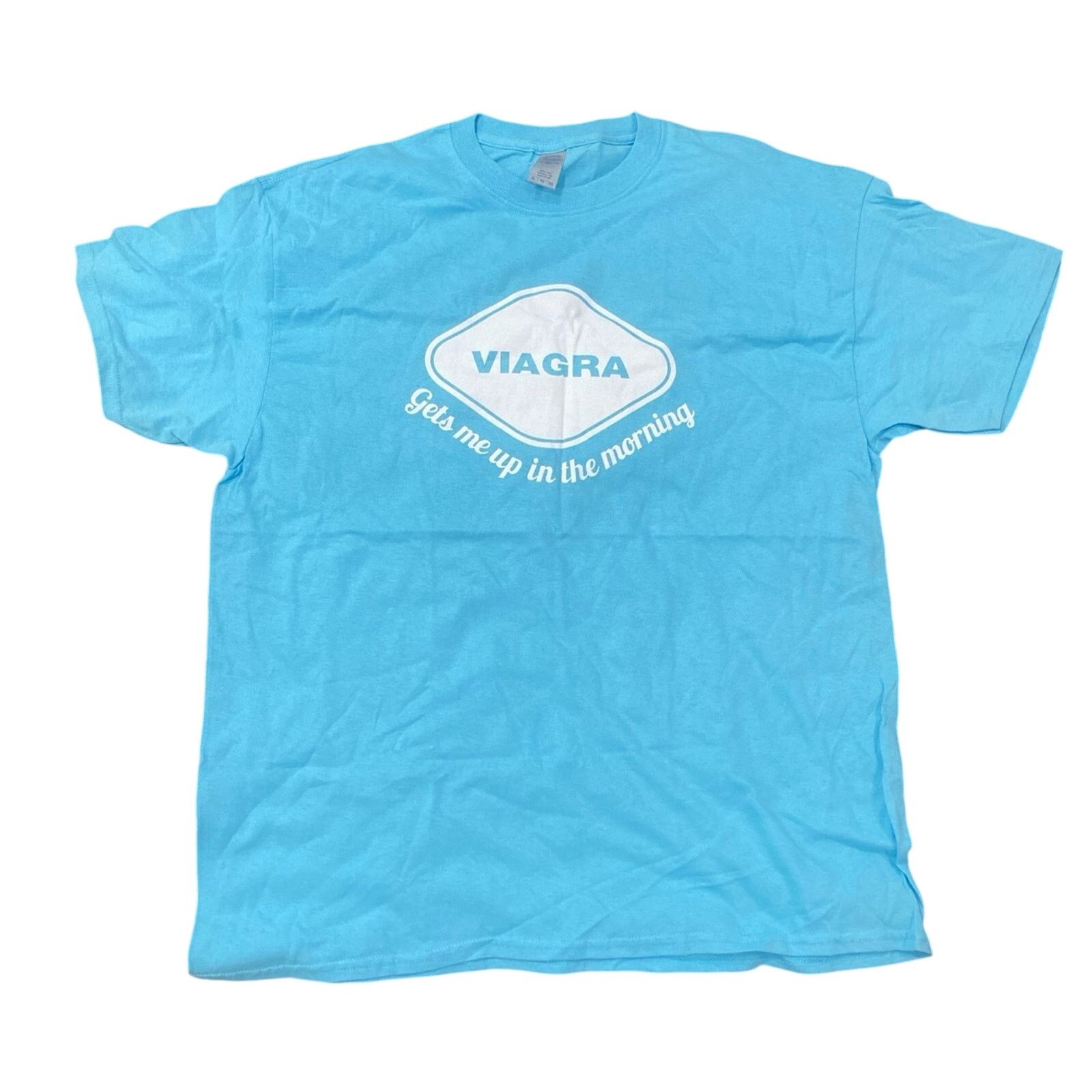 Gildan Gets Me Up in The Morning Graphic T-Shirt in Blue, Size XL Size US XL / EU 56 / 4 - 1 Thumbnail