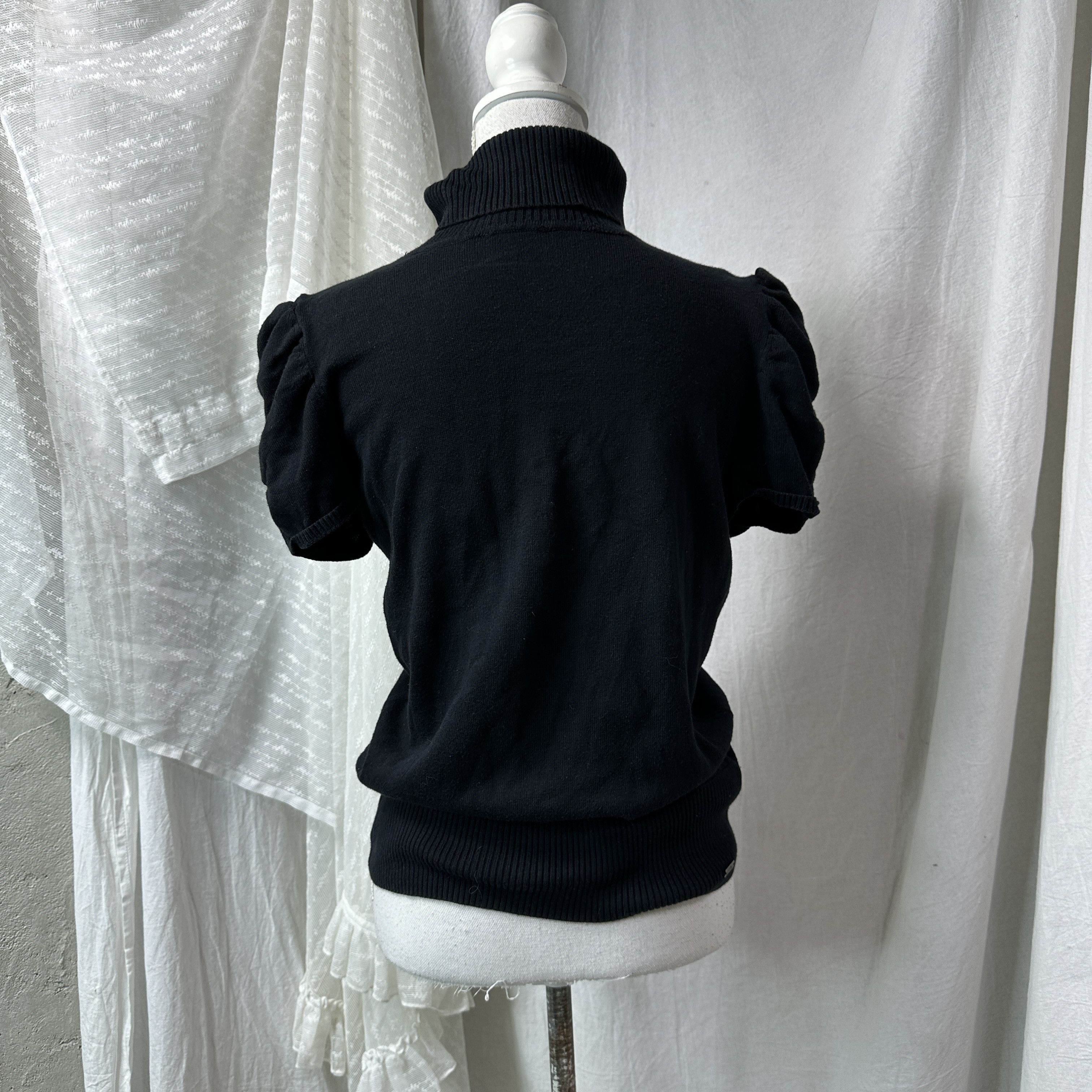Vintage Vintage Basic Ruched Turtleneck Sweater Top Y2K Size M / US 6-8 / IT 42-44 - 5 Thumbnail