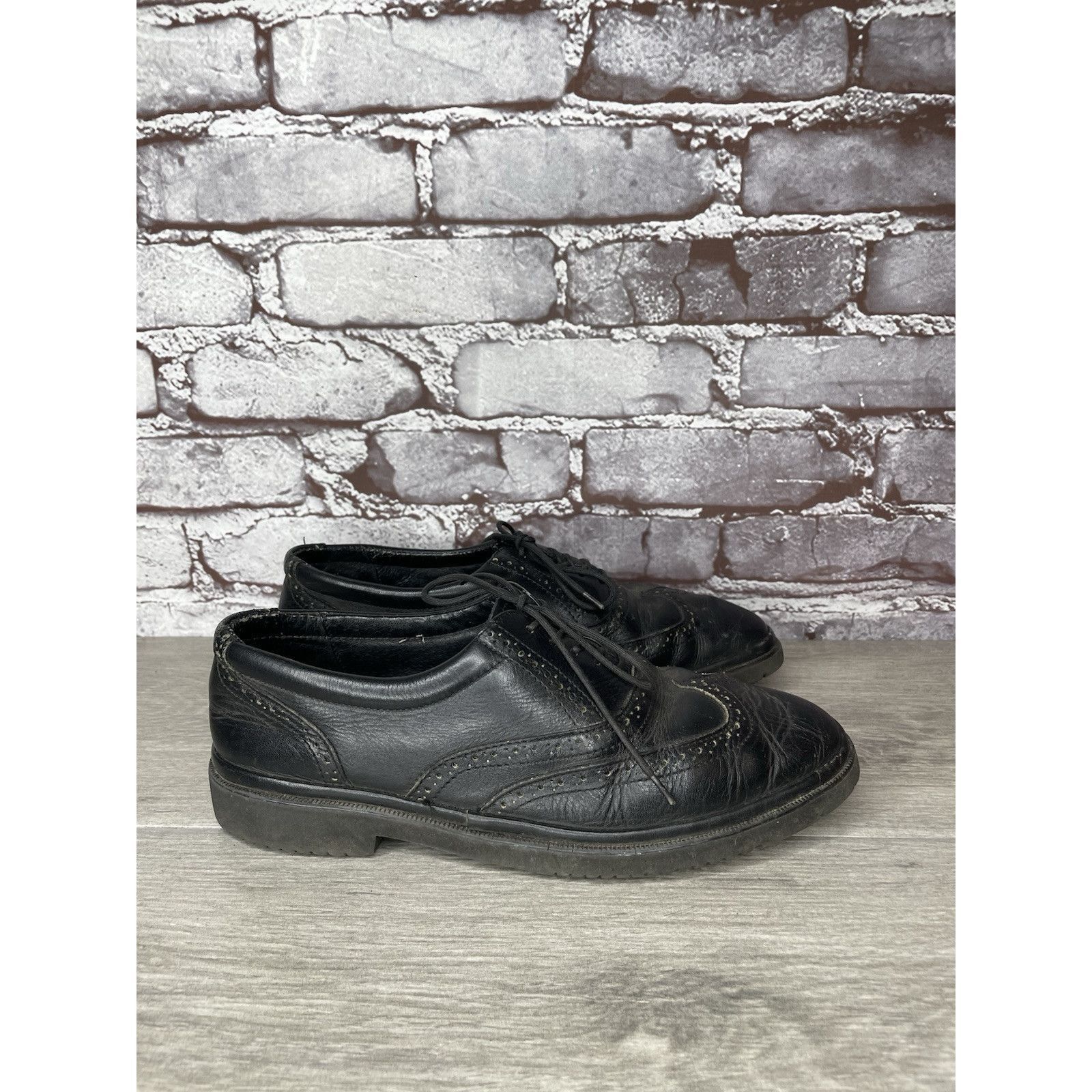 Other Jarking Classics Black Leather Lace Up Oxfords Shoes Men Sz Size US 6 / EU 39 - 1 Thumbnail