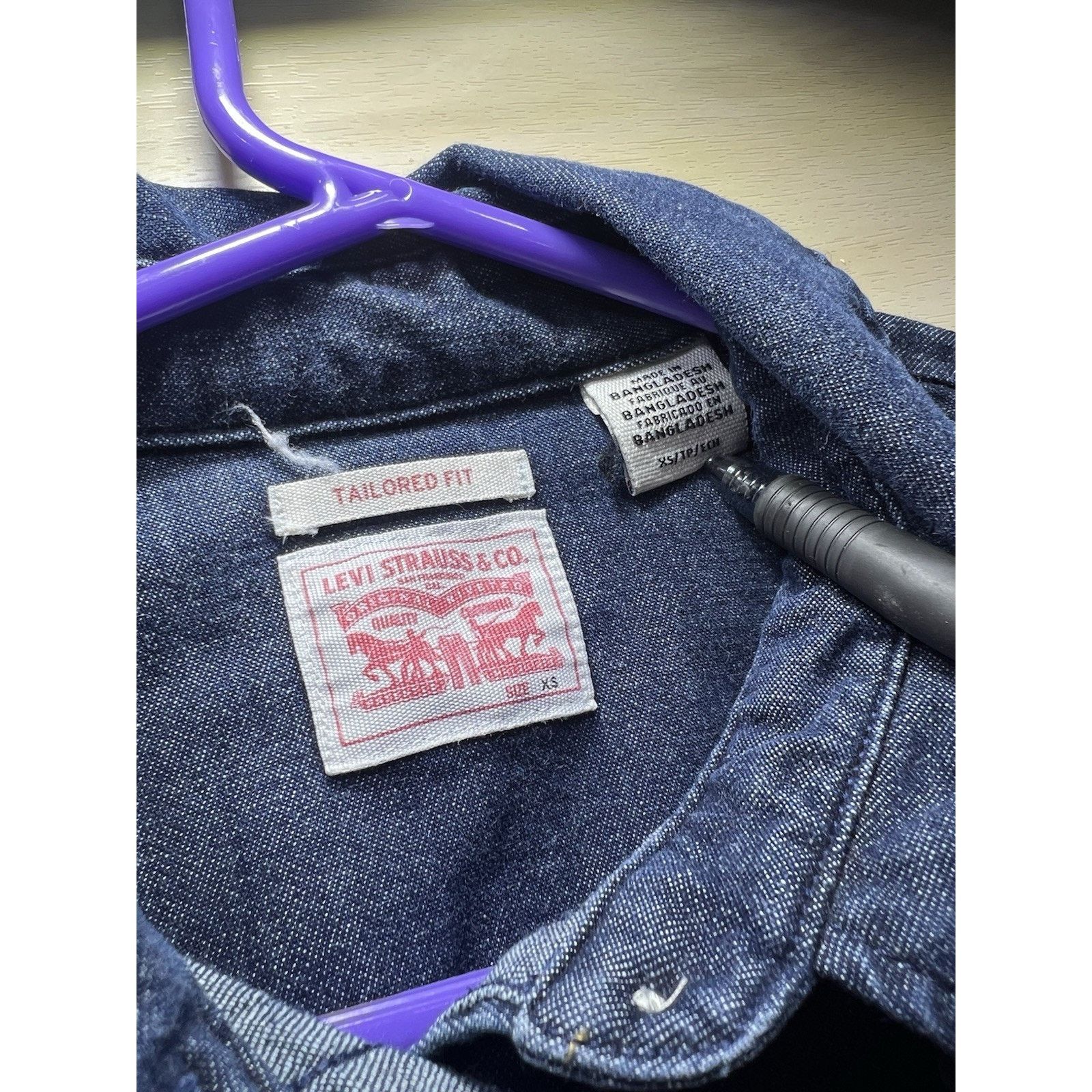 Levi's Levi's Tailored Fit Pearl Snap Blue Denim Western Shirt XS Size XS / US 0-2 / IT 36-38 - 5 Thumbnail
