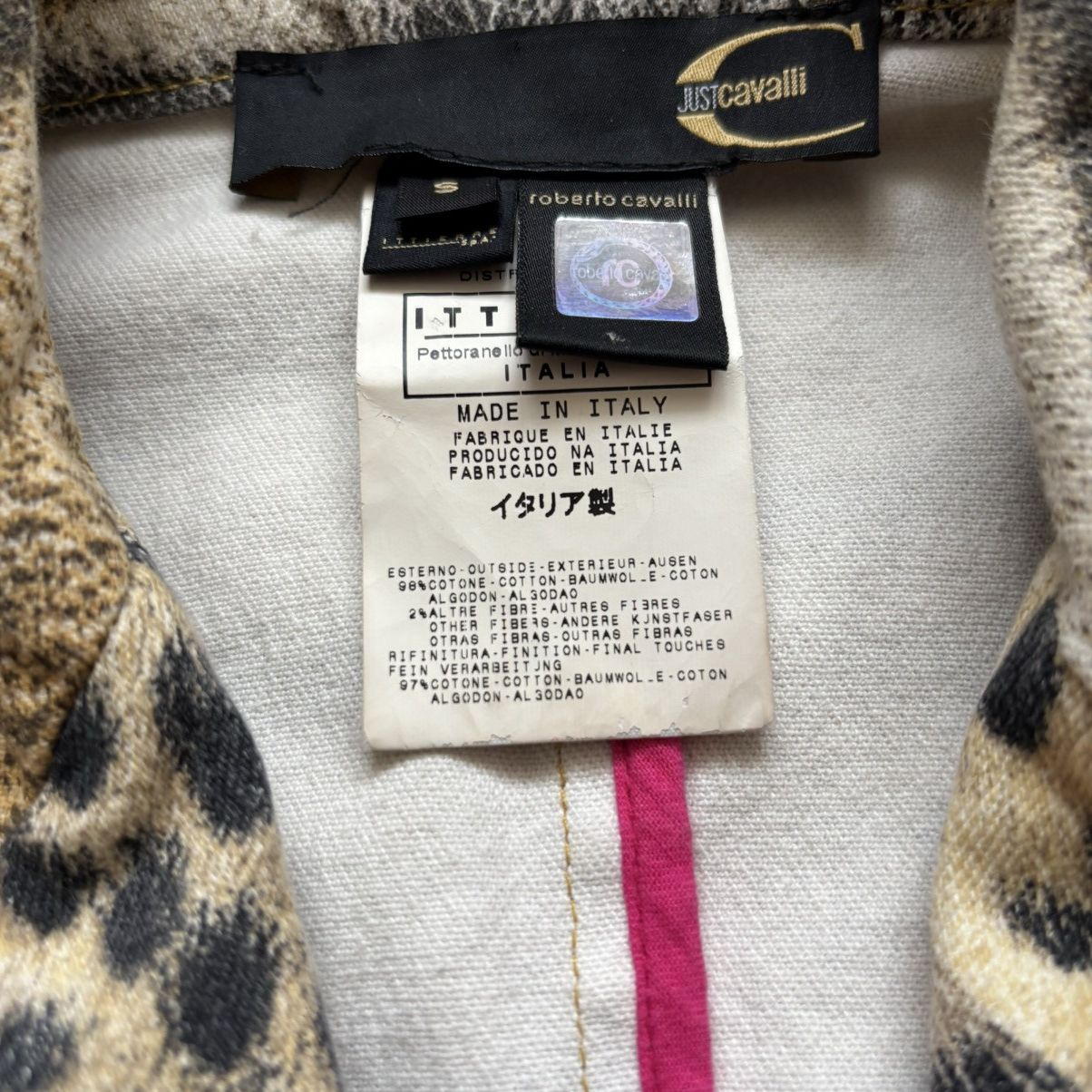 Just Cavalli × Roberto Cavalli × Vintage Just Cavalli Vintage Y2K Blazer Jacket Animal Leopard Print Size S / US 4 / IT 40 - 6 Thumbnail