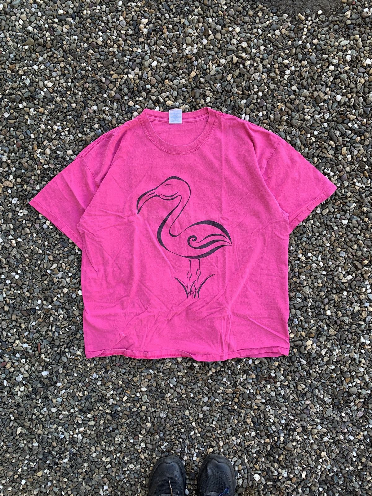 Vintage Vintage Y2k Pink Flamingo Graphic T-Shirt Size US XL / EU 56 / 4 - 1 Thumbnail