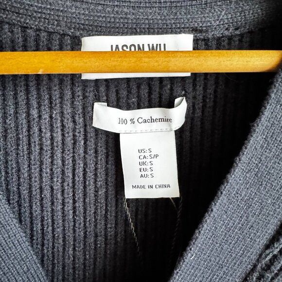 Other Jason Wu Dark Navy Blue Chunky Cashmere V Neck Cardigan Size US S / EU 44-46 / 1 - 3 Thumbnail