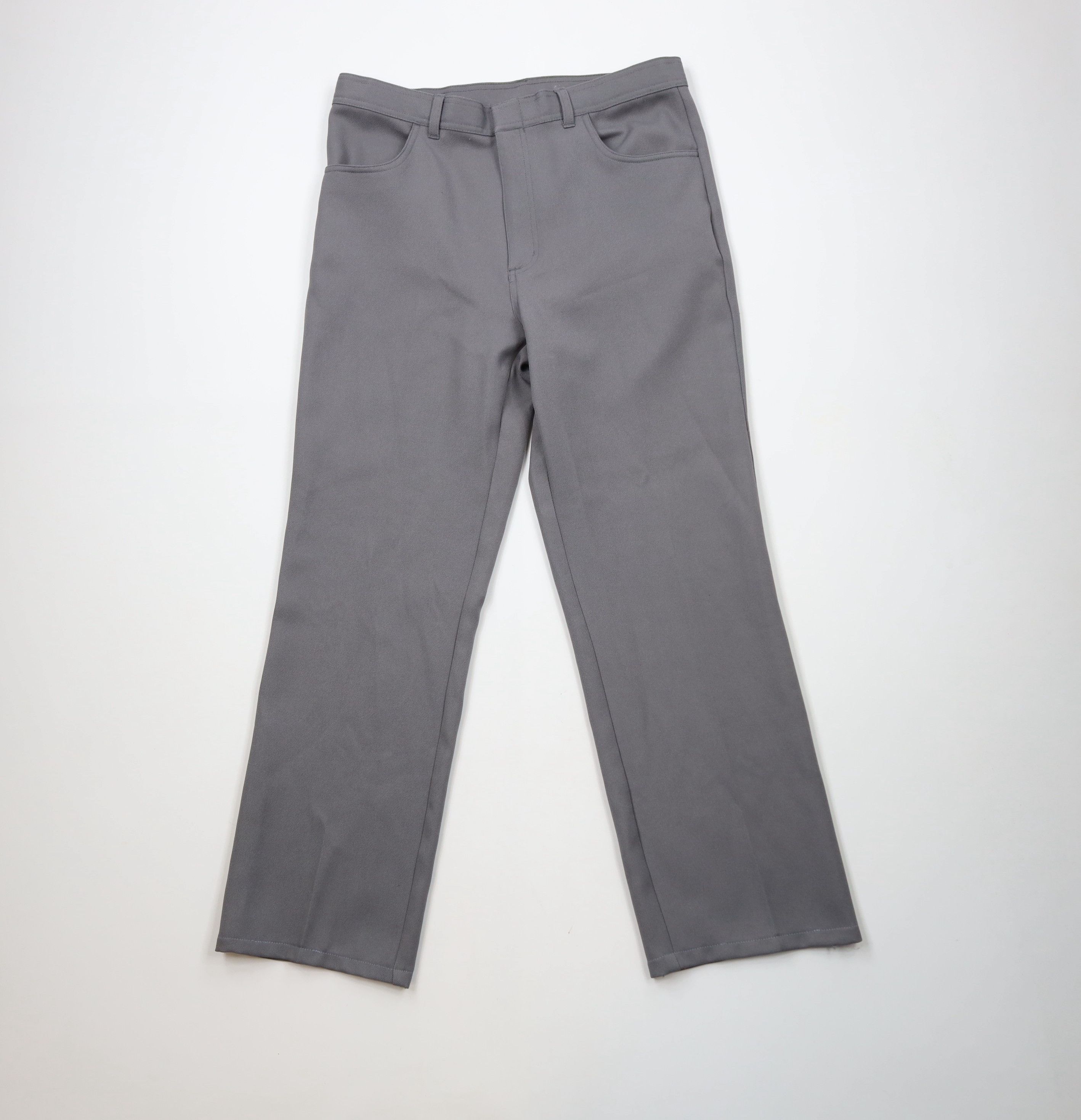 Vintage Vintage 90s Streetwear Knit Flared Wide Leg Chino Pants Gray Size US 34 / EU 50 - 1 Thumbnail