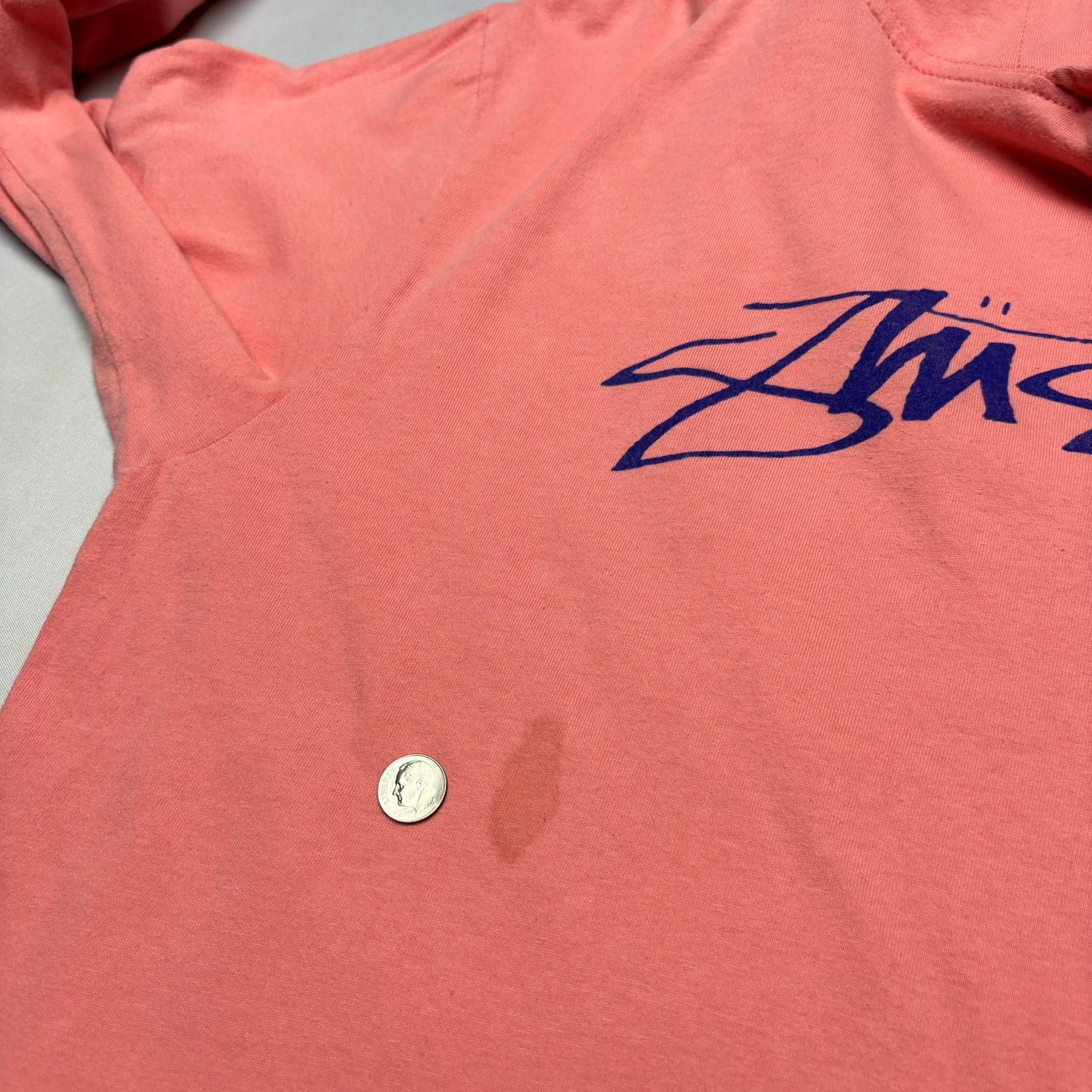 Stussy Stussy App Logo Hoodie Salmon Pink Men's Medium Skate Surf Size US M / EU 48-50 / 2 - 8 Thumbnail