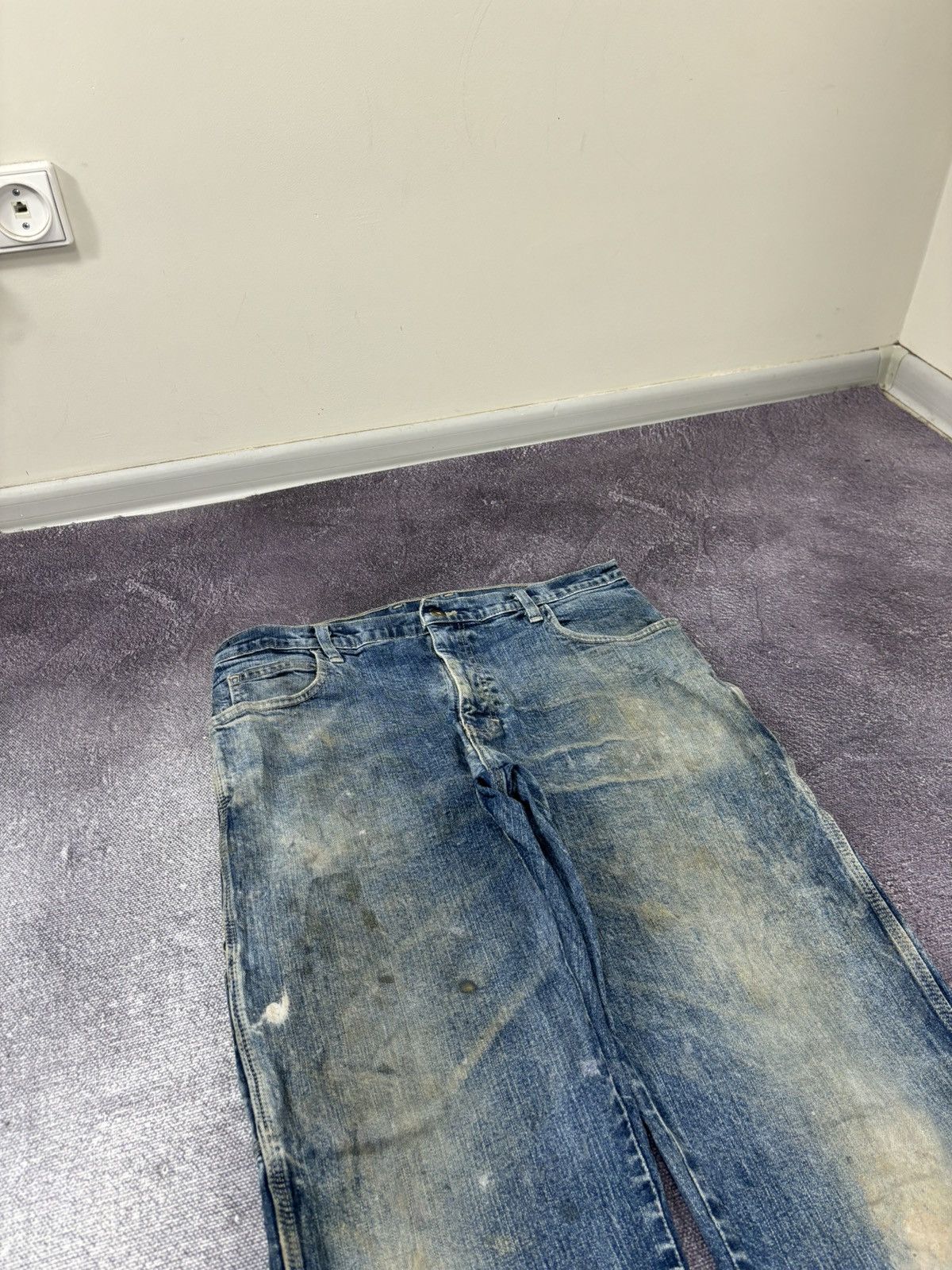 Dickies Vintage Dickies Y2K Distressed Faded Work Denim Baggy Jeans Size US 34 / EU 50 - 12 Thumbnail