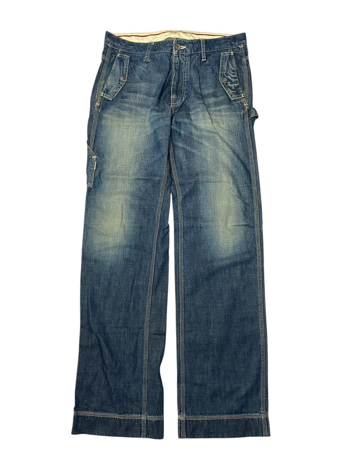 RTF×FACTOTUM CRASH DENIM BAGGY PANTS Men's FACTOTUM Denim | Grailed