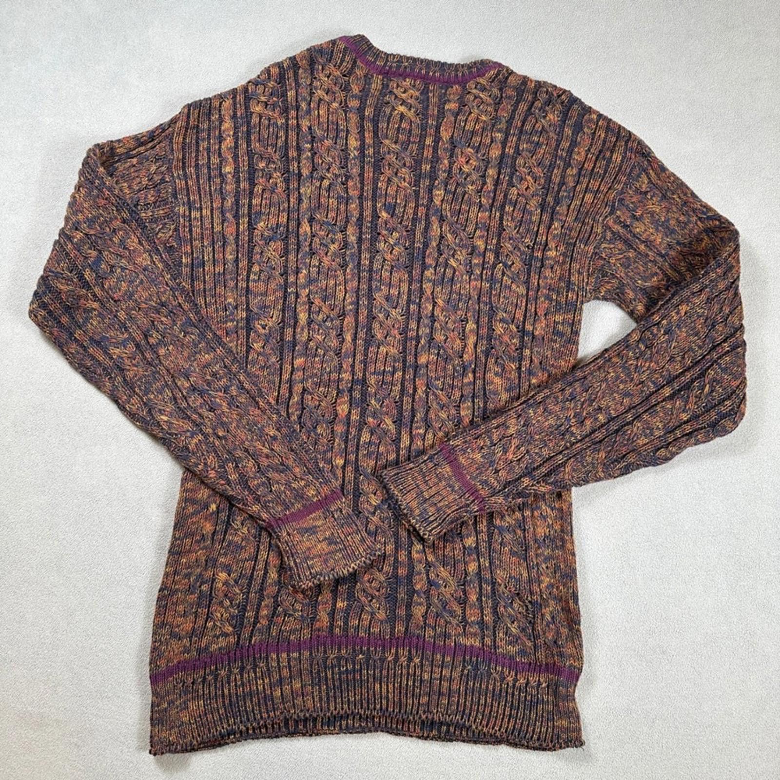 Other Vintage Alexander Julian Colours Cable Knit Sweater 90s Size US XXL / EU 58 / 5 - 4 Thumbnail
