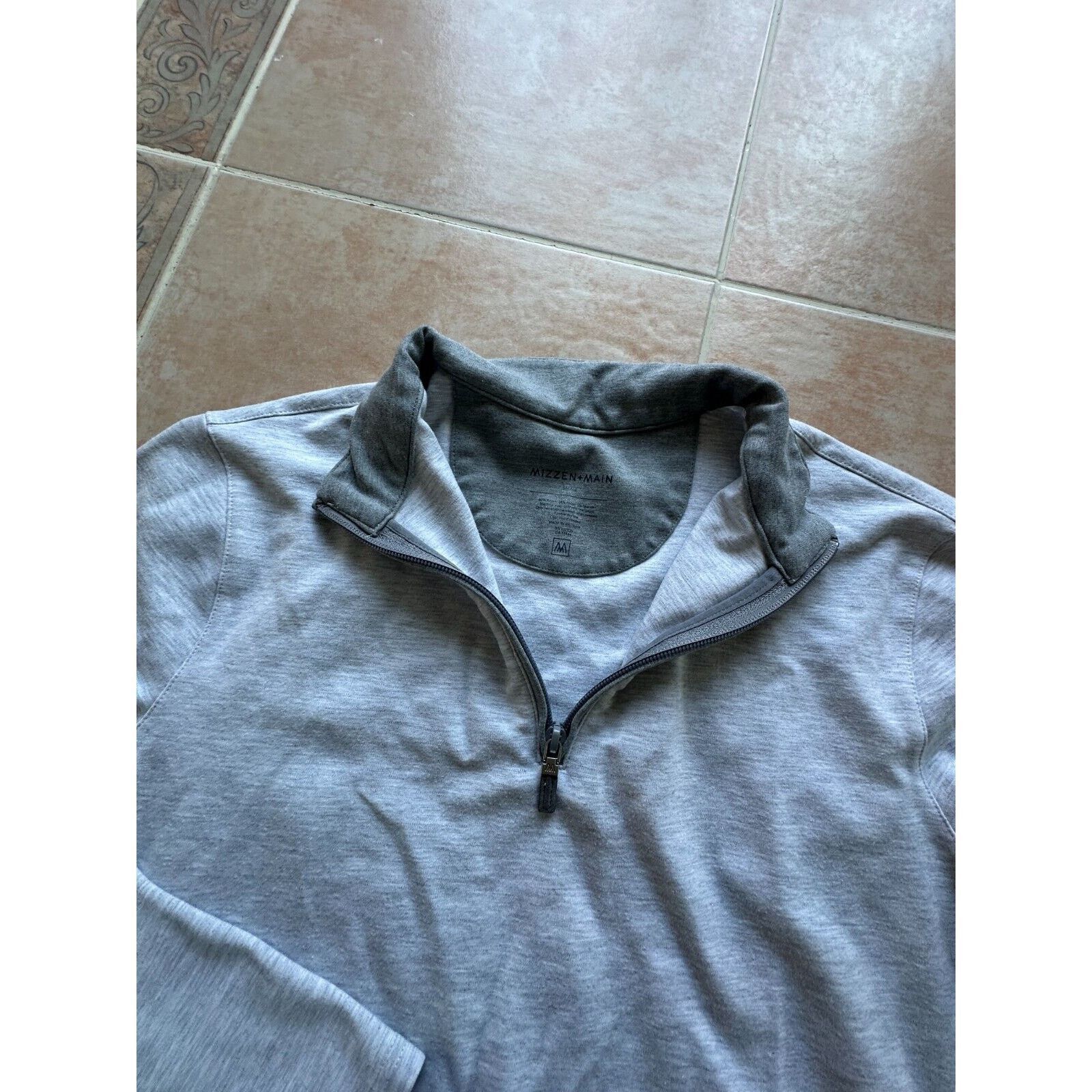 Mizzen+Main Mizzen Main pullover Gray Sweater Men size S -1/4 Zip Size US S / EU 44-46 / 1 - 5 Thumbnail