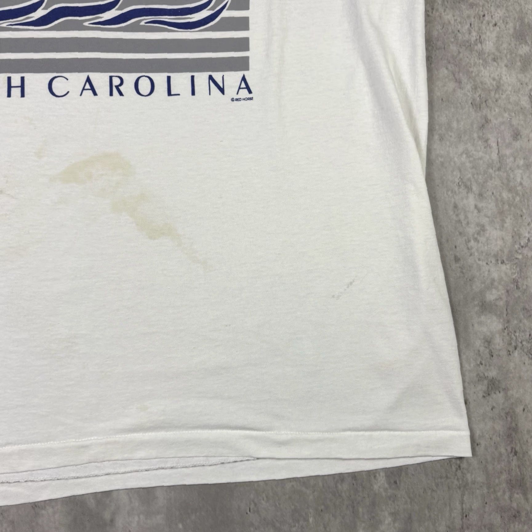 Hanes VINTAGE Charleston North Carolina Sailing Art T Shirt White Single Stitch sz 2XL Size US XXL / EU 58 / 5 - 4 Thumbnail