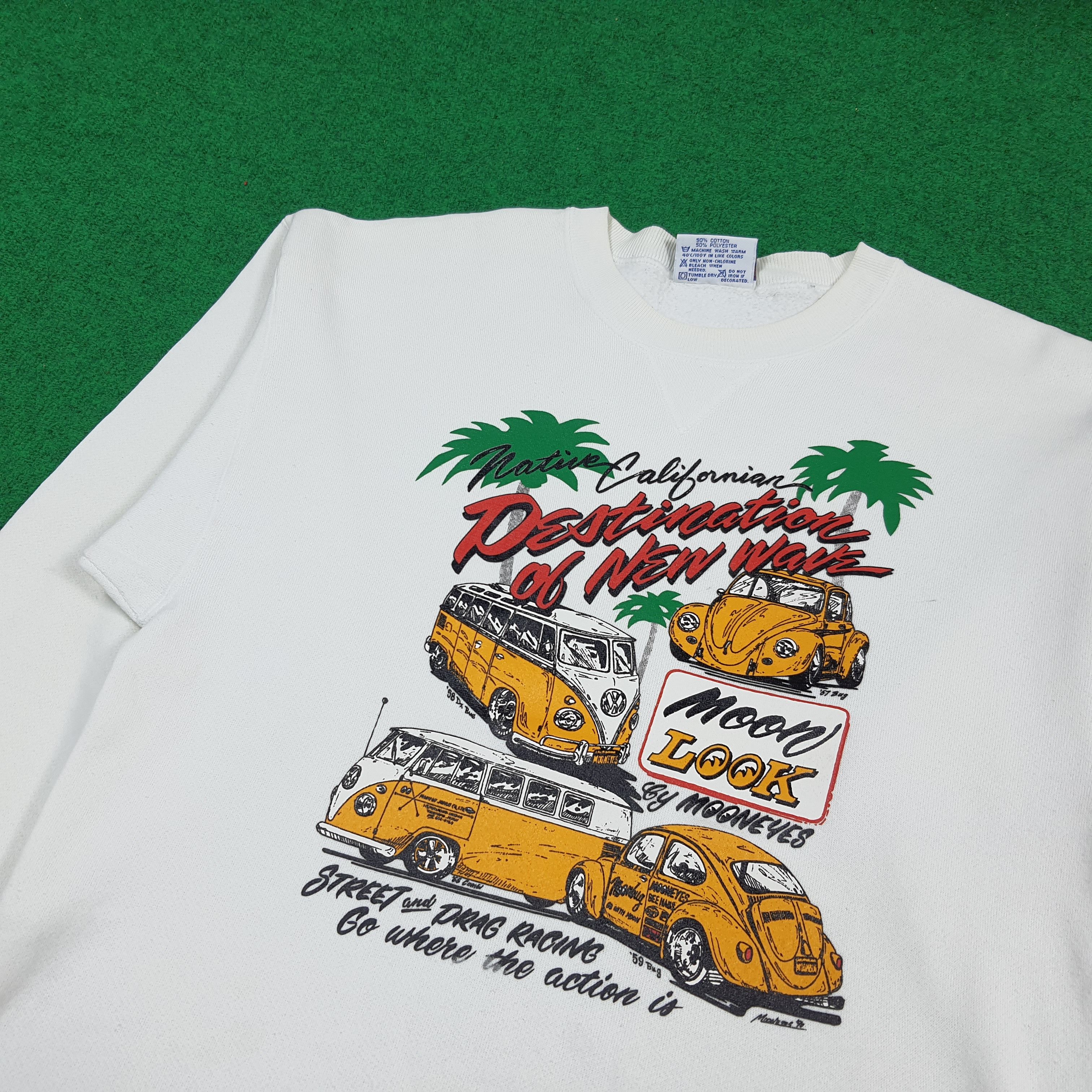 Hanes Vintage Mooneyes Volkswagen Crewneck Sweatshirt C295N8 Size US S / EU 44-46 / 1 - 2 Thumbnail