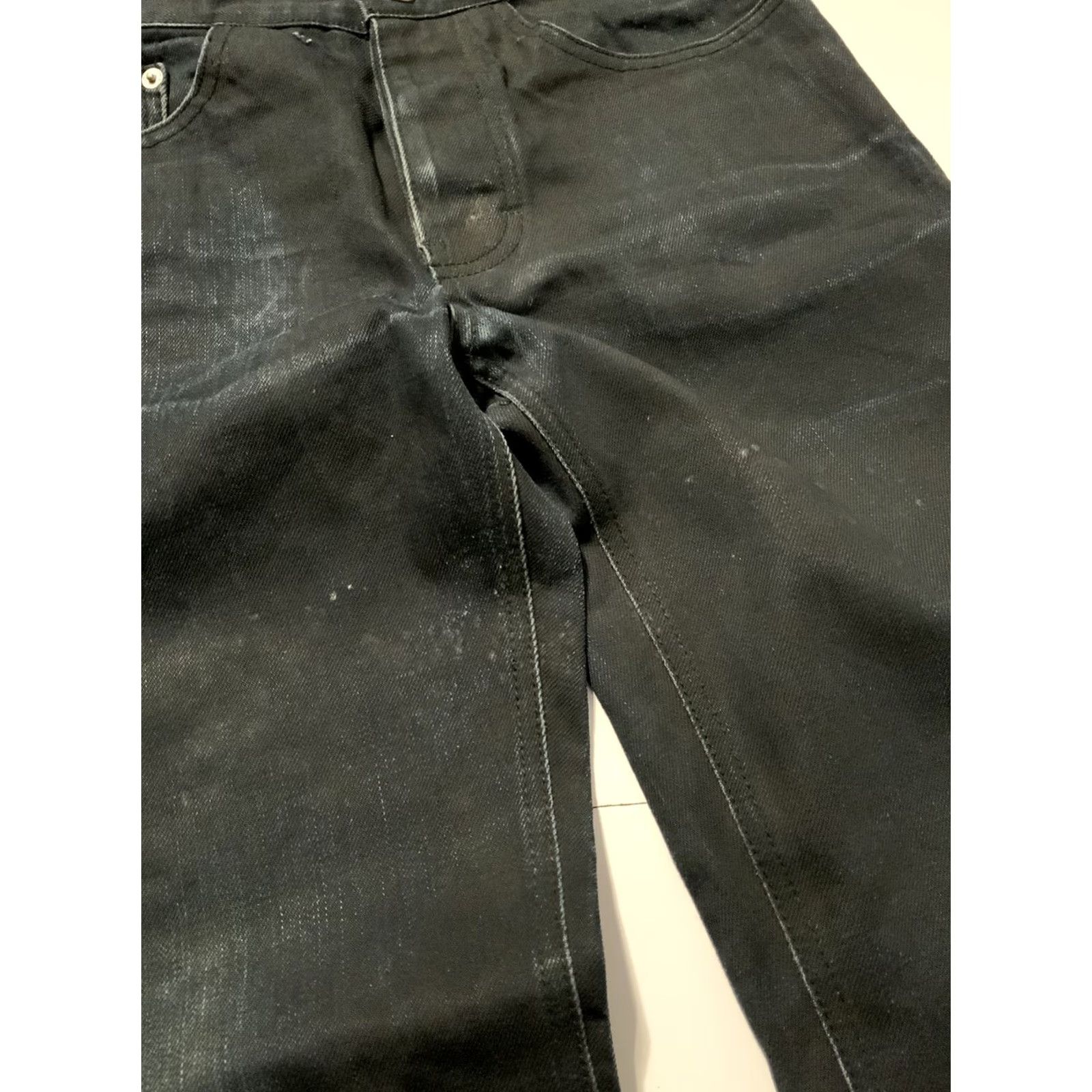RHODE Shipley & Halmos Rhodes Fit Button Fly Distressed Slim Skinny Denim Jeans Sz. 30 Mens Jeans Blue Distressed Slim Skinny 30 Regular Slim Mens Shirt Size US 30 / EU 46 - 6 Thumbnail
