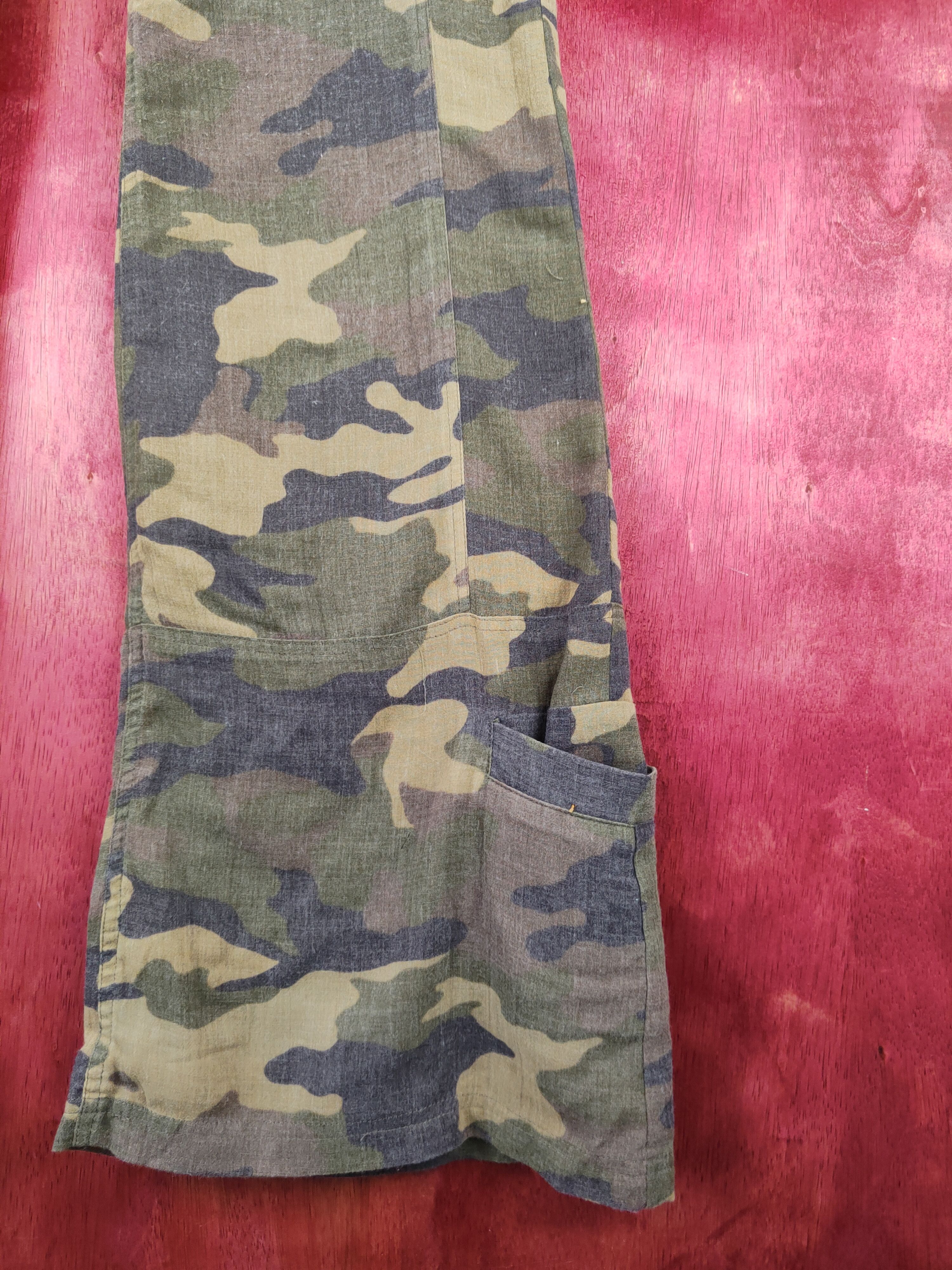 Japanese Brand DL Masculo bootcut Camo utility Tactical Cargo Pants #S1498 Size 26" / US 2 / IT 38 - 7 Thumbnail
