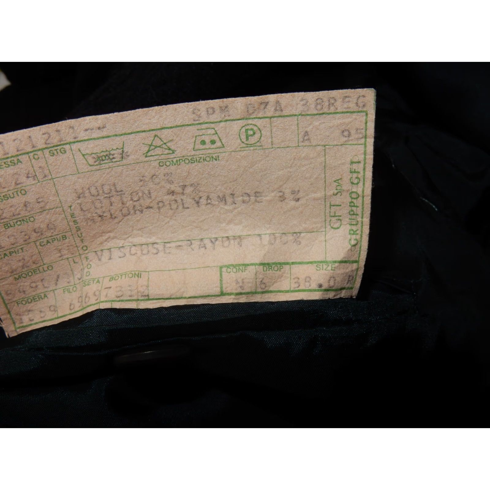 Avenue MANI Men’s Blazer Sport Coat Jacket 38R Black Velvet/Velour Saks Fifth Avenue Mens Dress Coat Size 38R - 7 Thumbnail