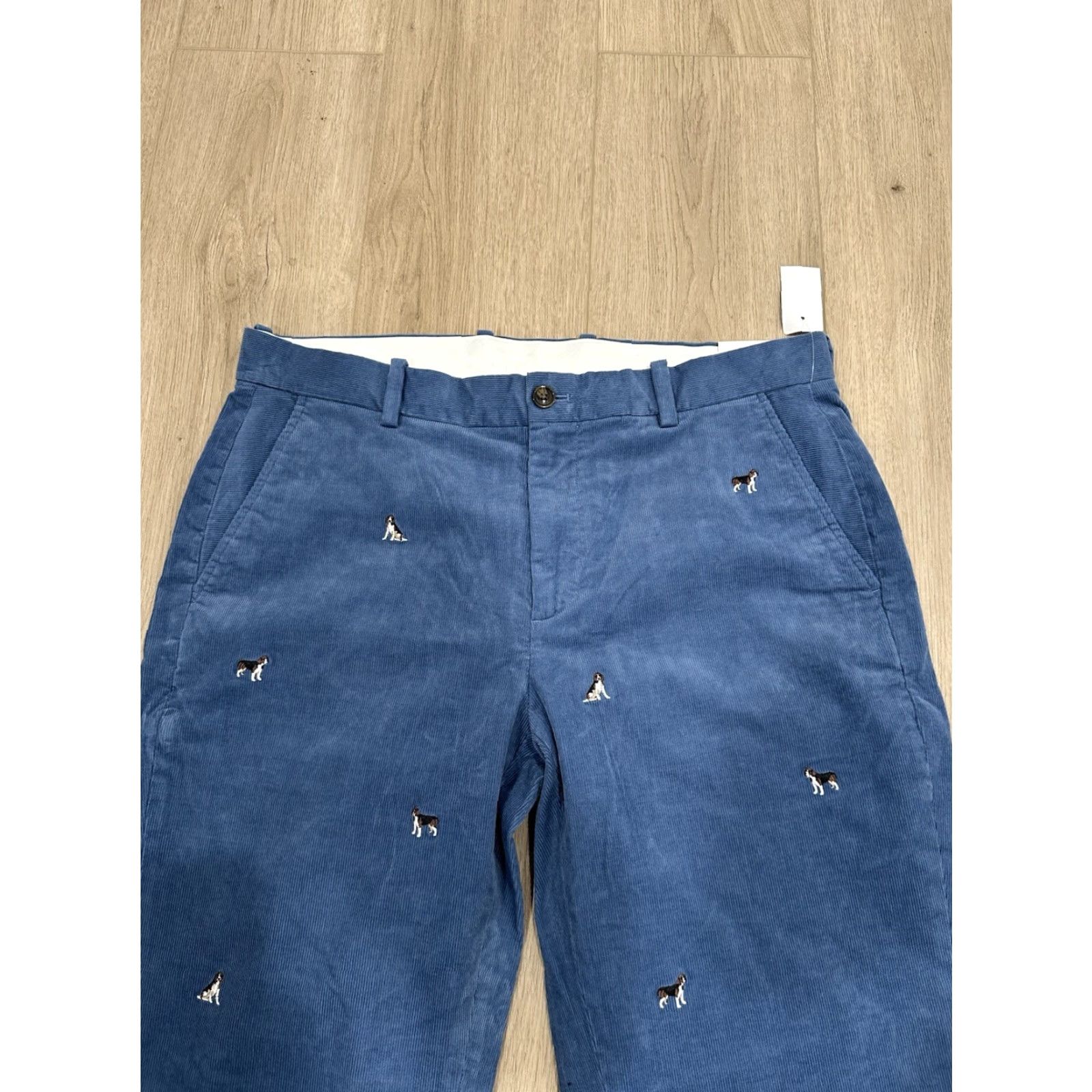 Brooks Brothers Brooks Brothers Pants Mens 36x30 Corduroy Blue Embroidered Dogs Size US 36 / EU 52 - 4 Thumbnail