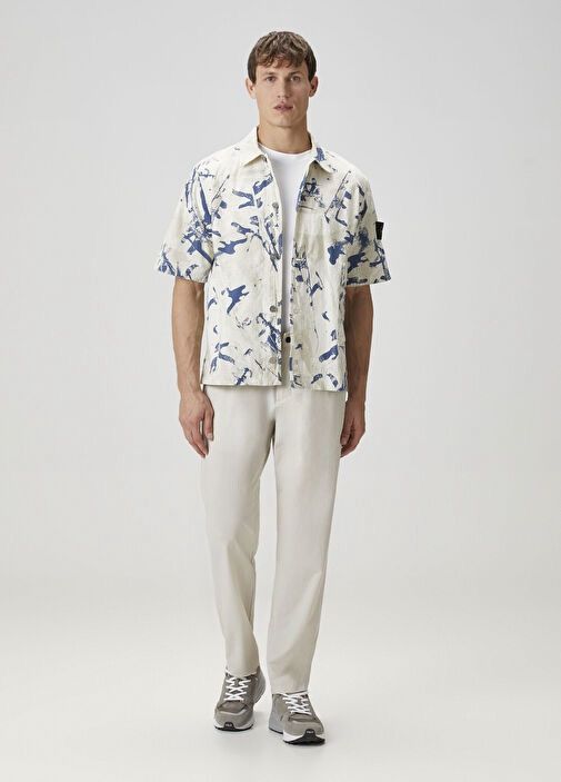 Stone Island Stone Island Desert Camouflage Cotton-Blend Shirt – Size L Size US L / EU 52-54 / 3 - 3 Thumbnail