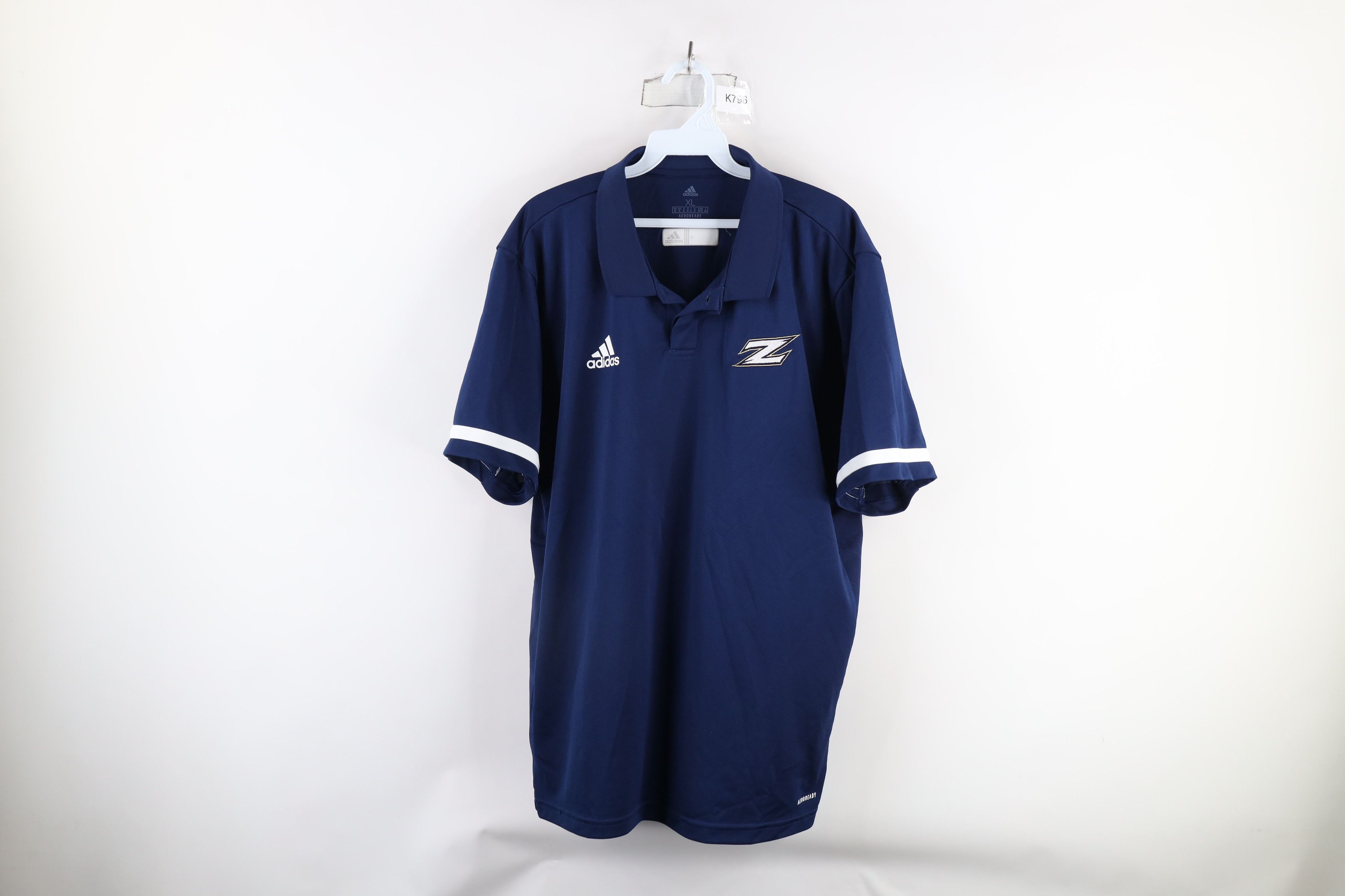 Adidas × Vintage Adidas University of Akron Baseball Collared Polo Shirt Blue Size US XL / EU 56 / 4 - 1 Thumbnail