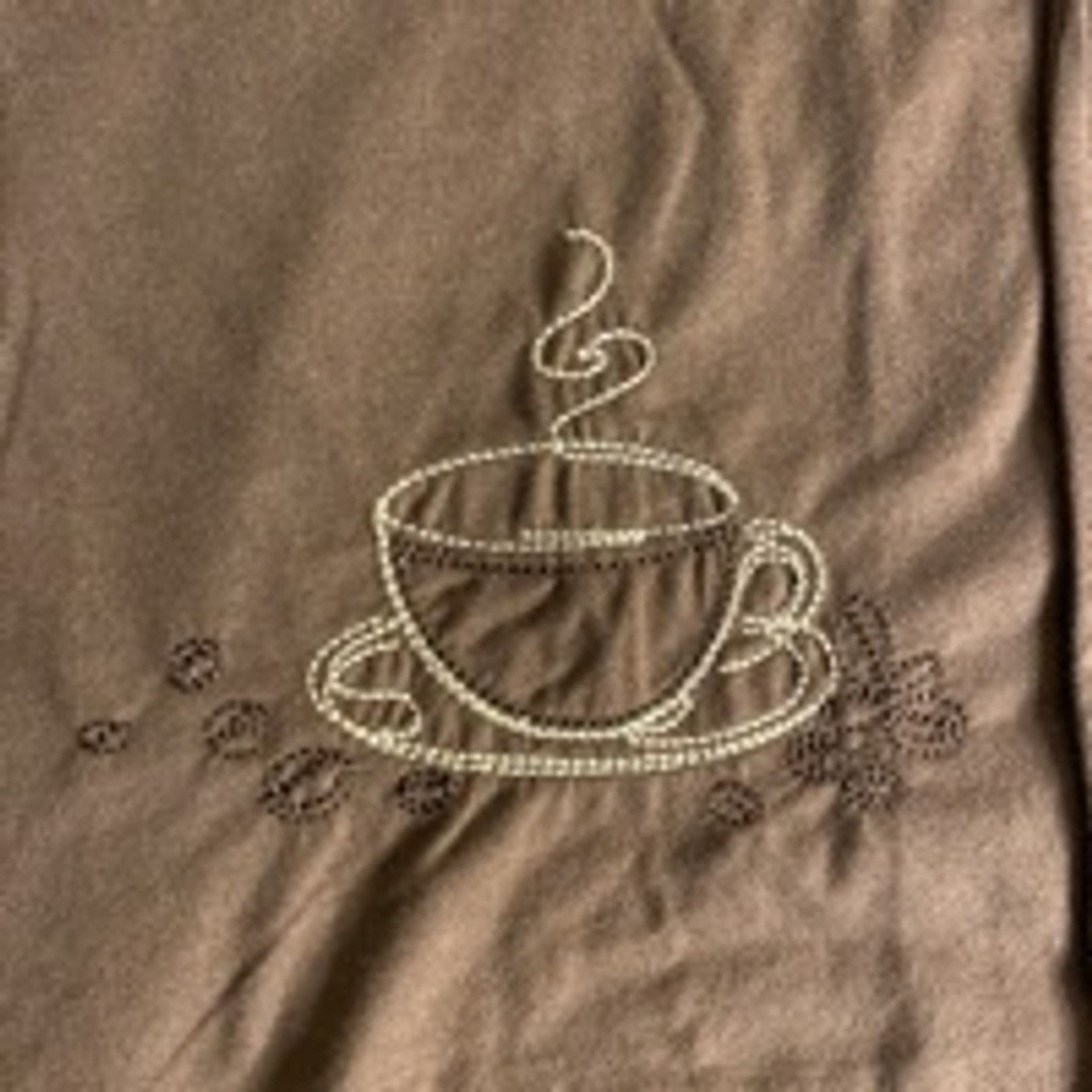 Other Cafe Aesthetic Embroidered Coffee Shirt Brown Vox Populi L Size US L / EU 52-54 / 3 - 6 Thumbnail