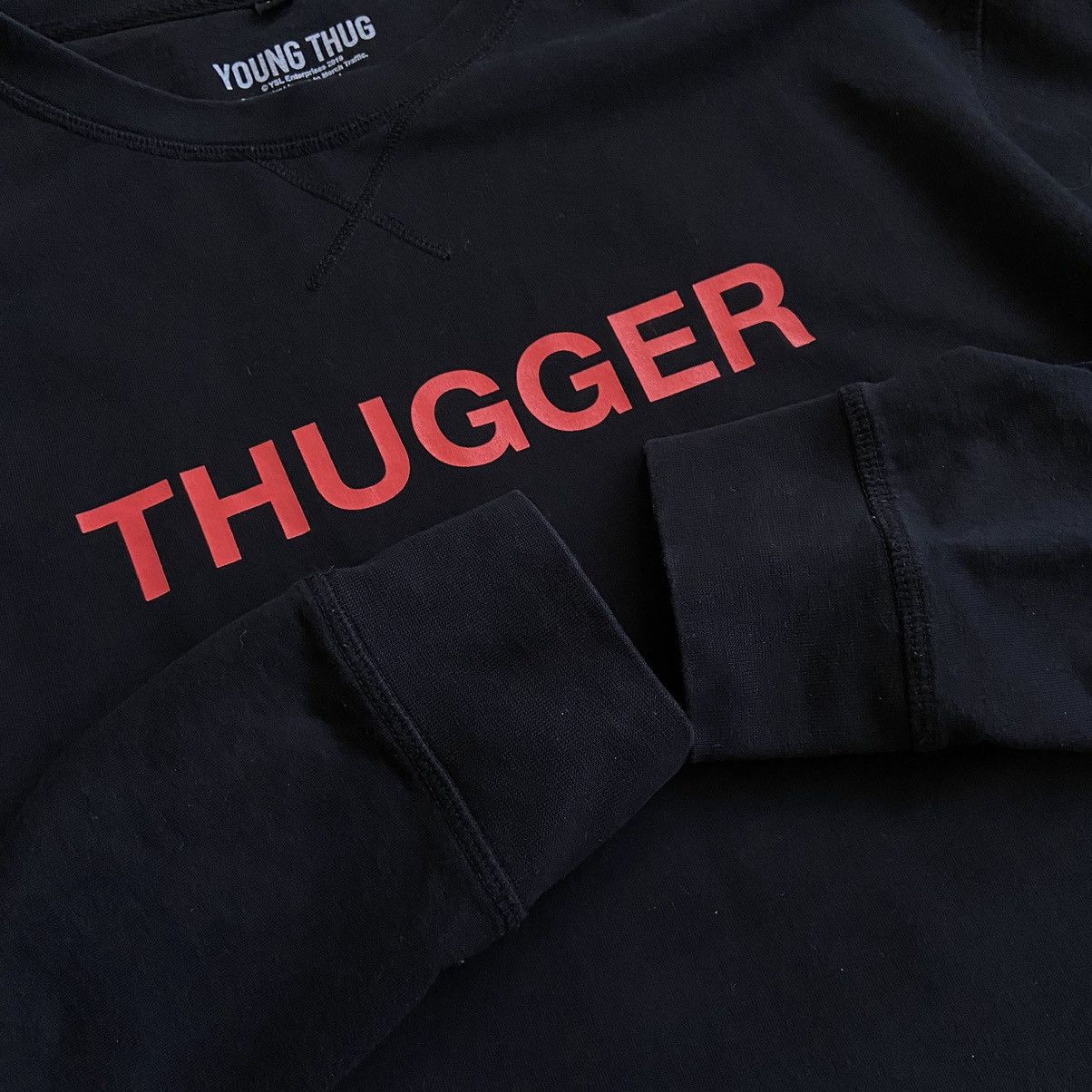 Rap Tees × Young Thug 📌 Young Thug Thugger Rap Graphic Sweatshirt Size US XL / EU 56 / 4 - 8 Thumbnail