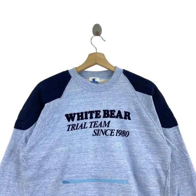 Champion Vtg 90’ CHAMPION USA WHITE BEAR Trial Team Sweatshirt Logo Size US L / EU 52-54 / 3 - 2 Thumbnail