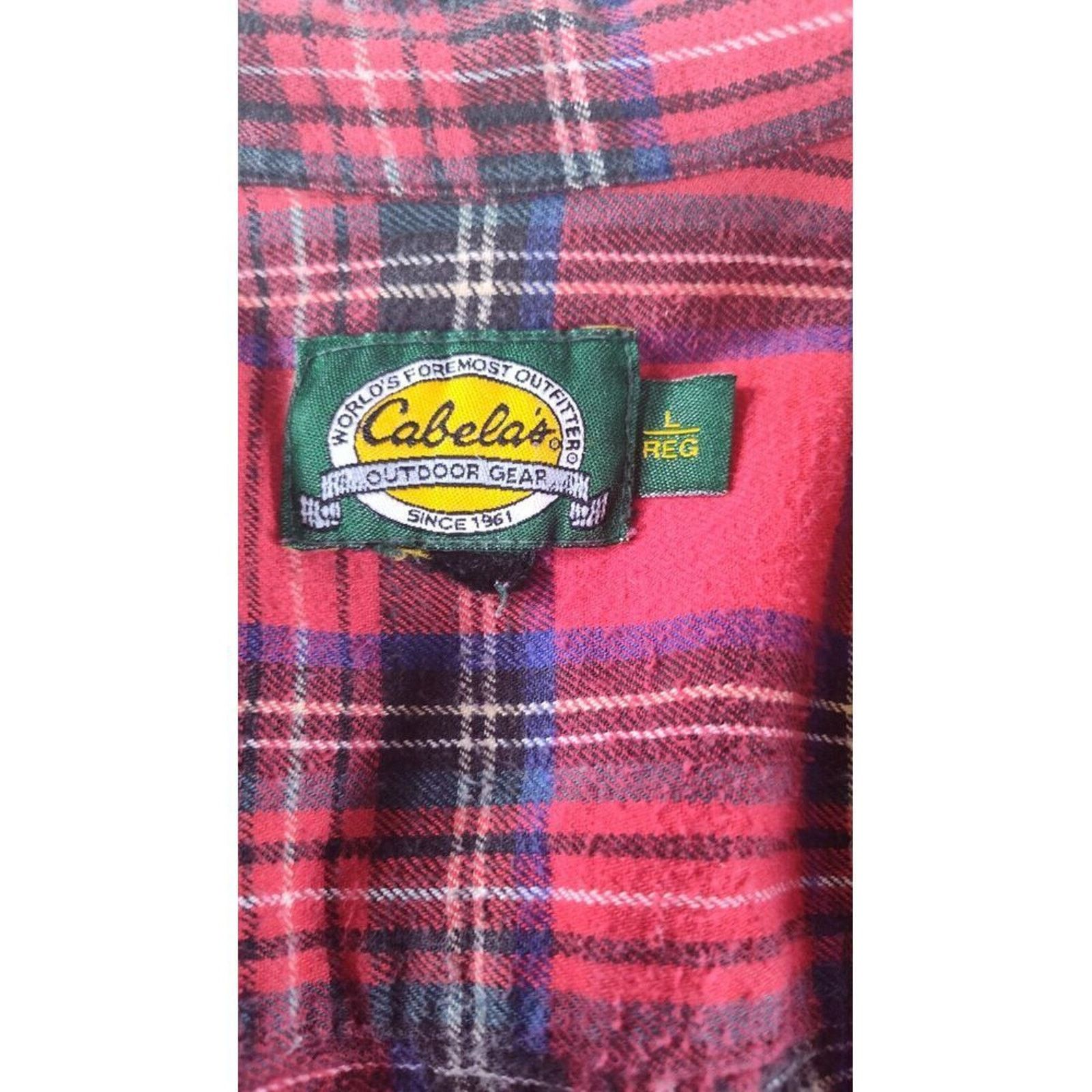 Cabelas Cabelas Flannel Lined Shacket Jacket Canvas Shirt Large Size US L / EU 52-54 / 3 - 9 Thumbnail