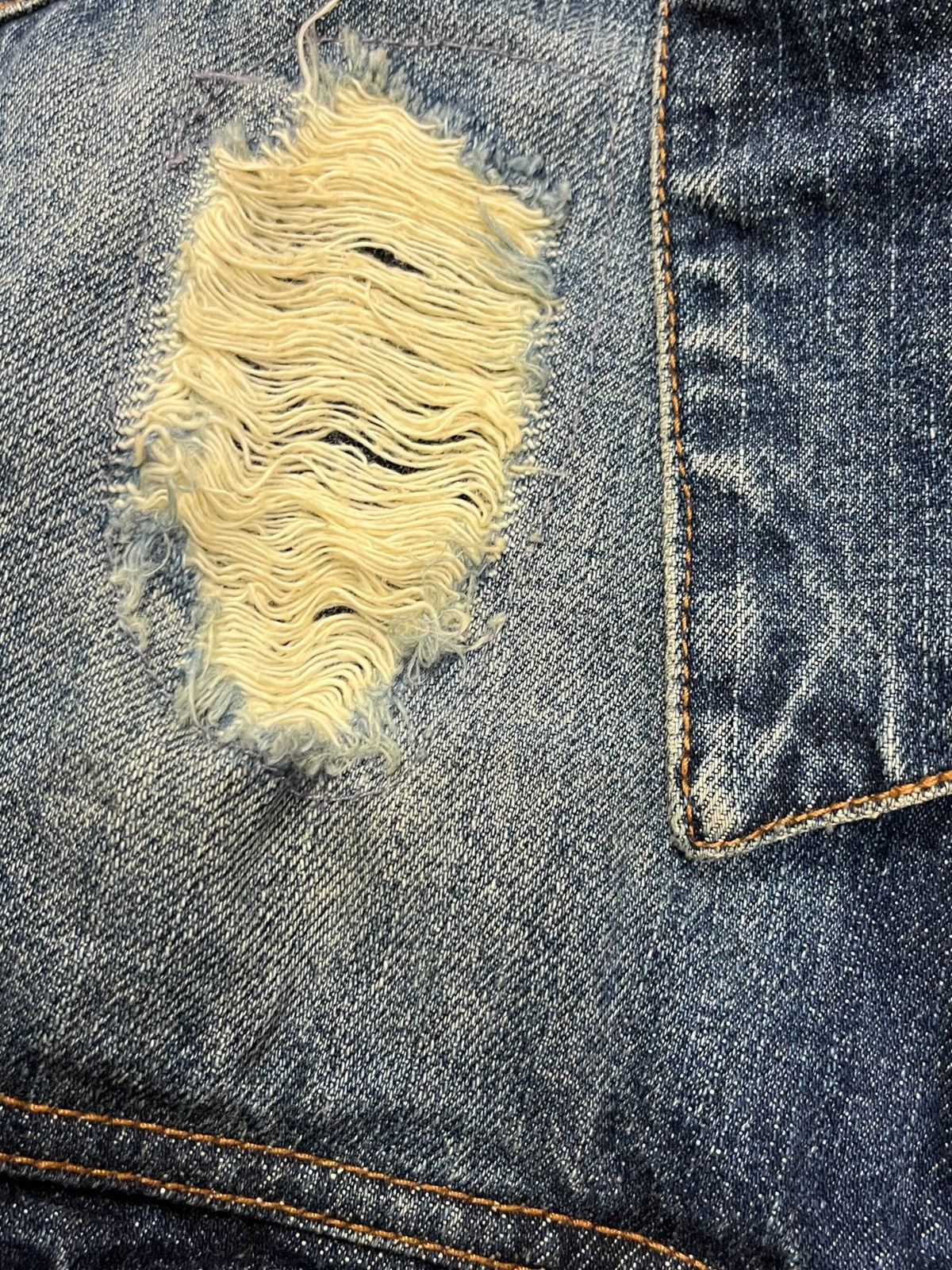 If Six Was Nine 2000s Jackrose - Crash Denim Cross Patch Jacket Size US M / EU 48-50 / 2 - 9 Thumbnail