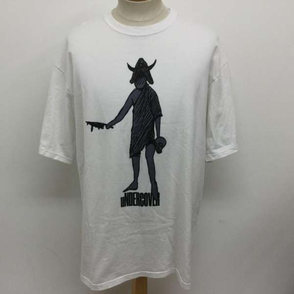 image of Undercover T-Shirts Graphic Print Short Sleeve Cotton Crewneck White, Men's (Size 2XL)