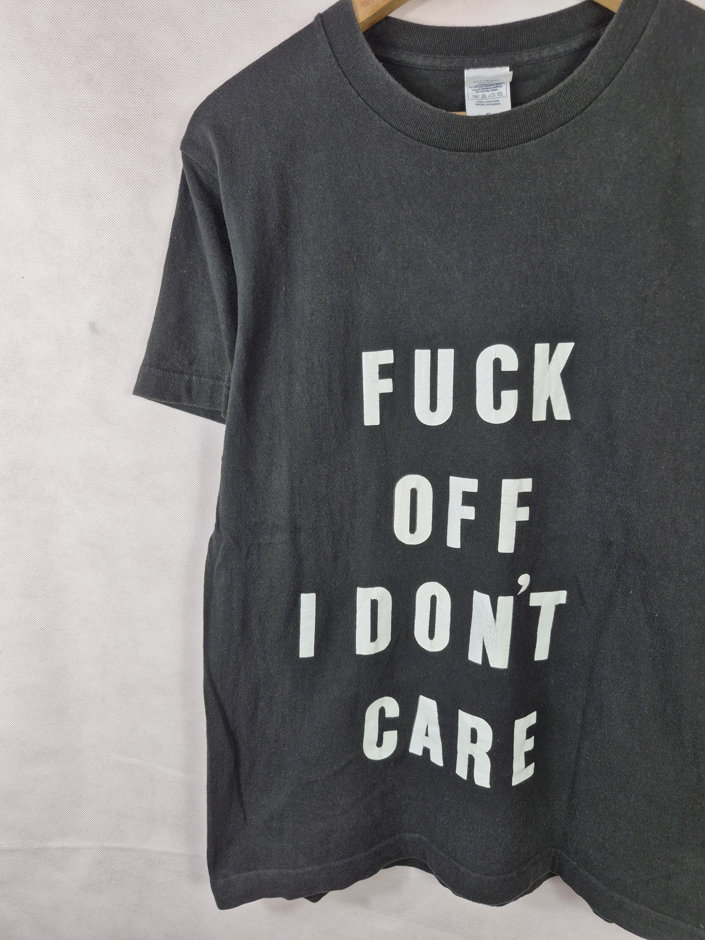 Vintage 🔥 Fuck Off I Dont Care Explicit Words Parody Tee Size US S / EU 44-46 / 1 - 3 Thumbnail