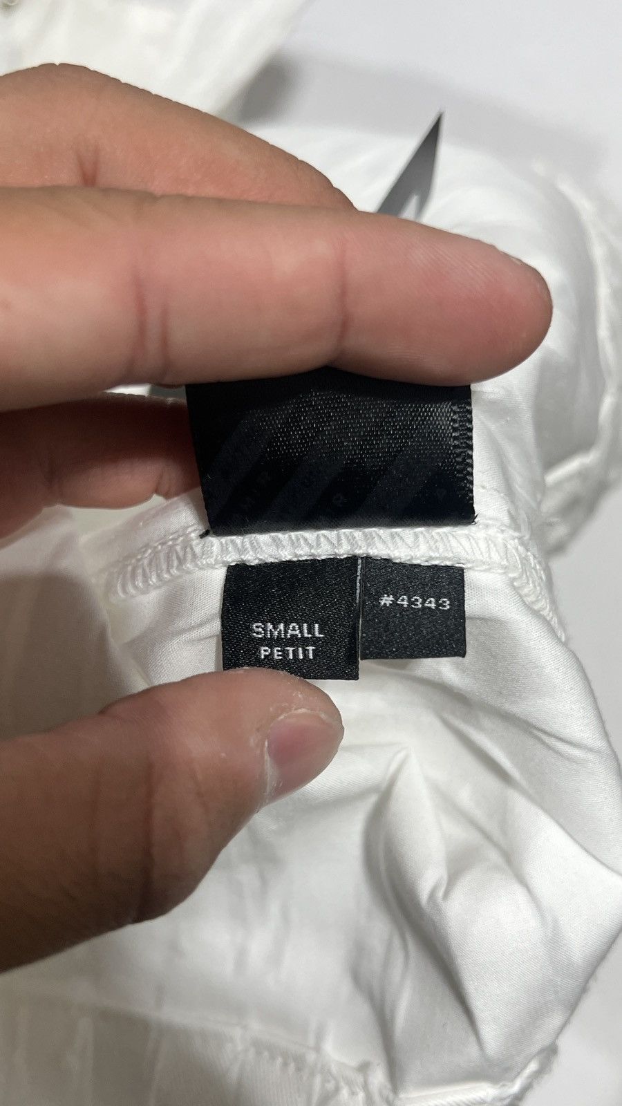 Amiri Amiri Logo Frayed White Button Up Size US S / EU 44-46 / 1 - 13 Thumbnail