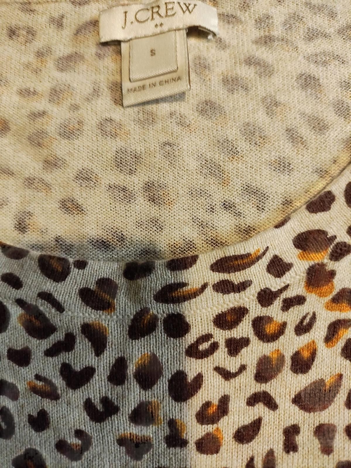 J.Crew J Crew - Leopard Print Short Sleeve Women's Top Size S / US 4 / IT 40 - 7 Thumbnail