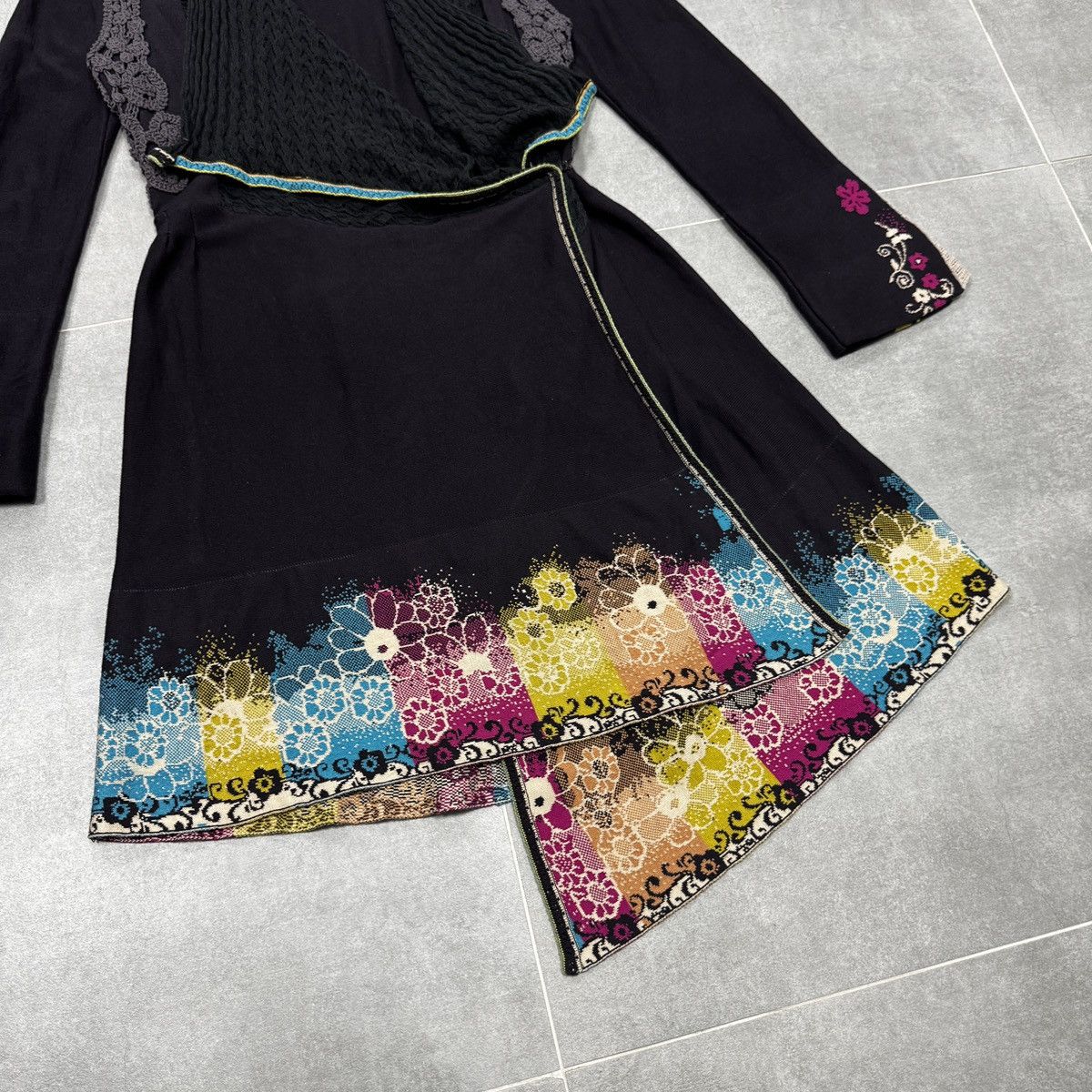 Other IVKO Women Handwritten Emotions Asymmetrical Knit Dress Size M / US 6-8 / IT 42-44 - 4 Thumbnail