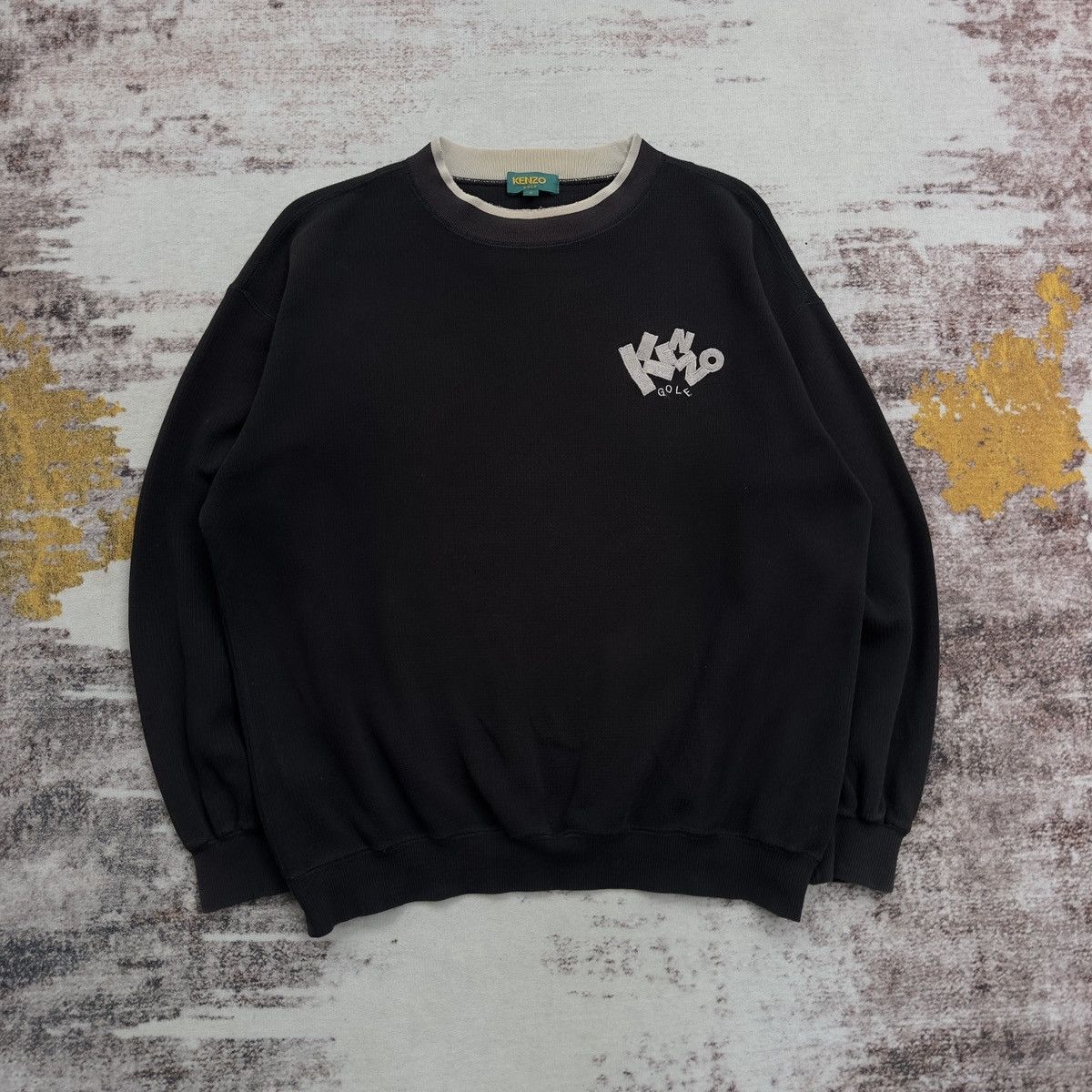 Kenzo KENZO GOLF VINTAGE BLACK CREWNECK SWEATSHIRT EMBROIDED LOGO Size US M / EU 48-50 / 2 - 2 Thumbnail
