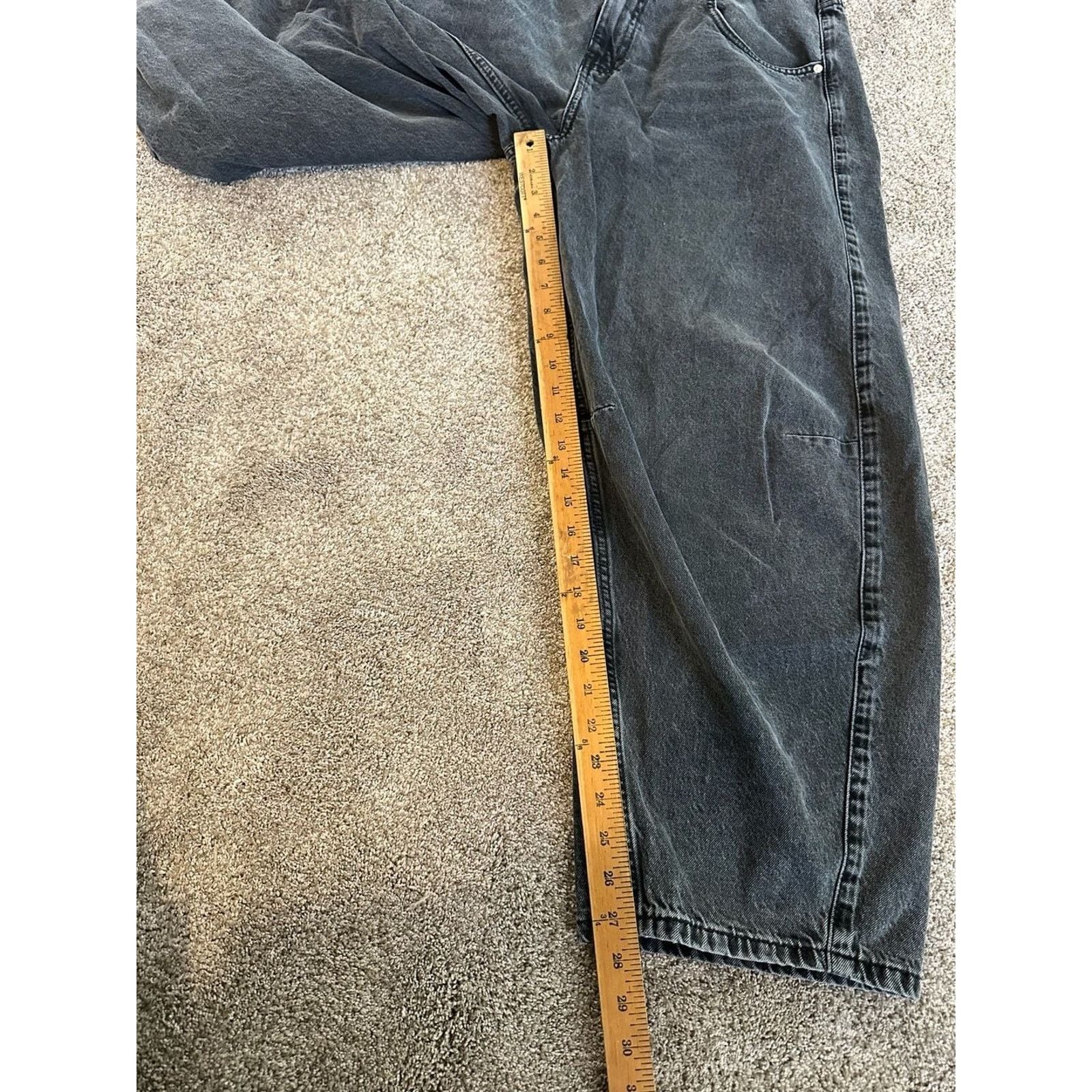 Bdg BDG Rih Mid-Rise Balloon Baggy Jeans Washed Black Size 31 Size 31" - 3 Thumbnail