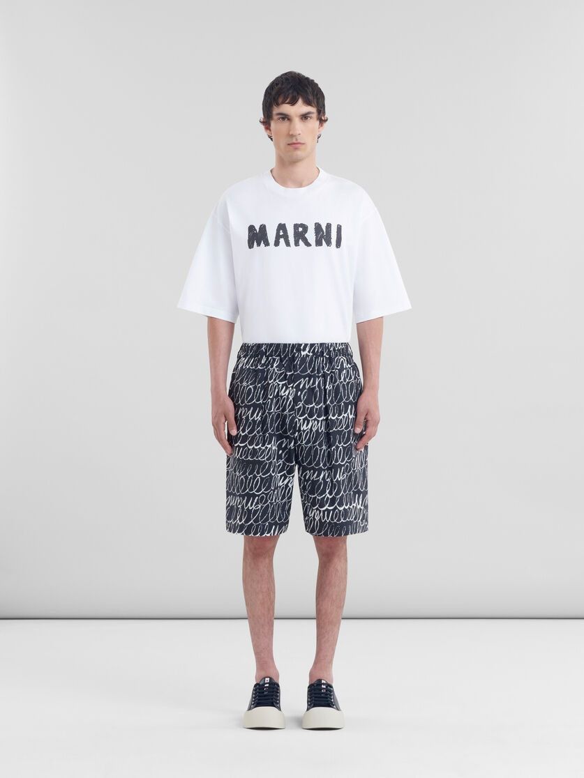 Marni o1w1db11125 Poplin Drawstring Shorts in Black Size US 36 / EU 52 - 2 Thumbnail