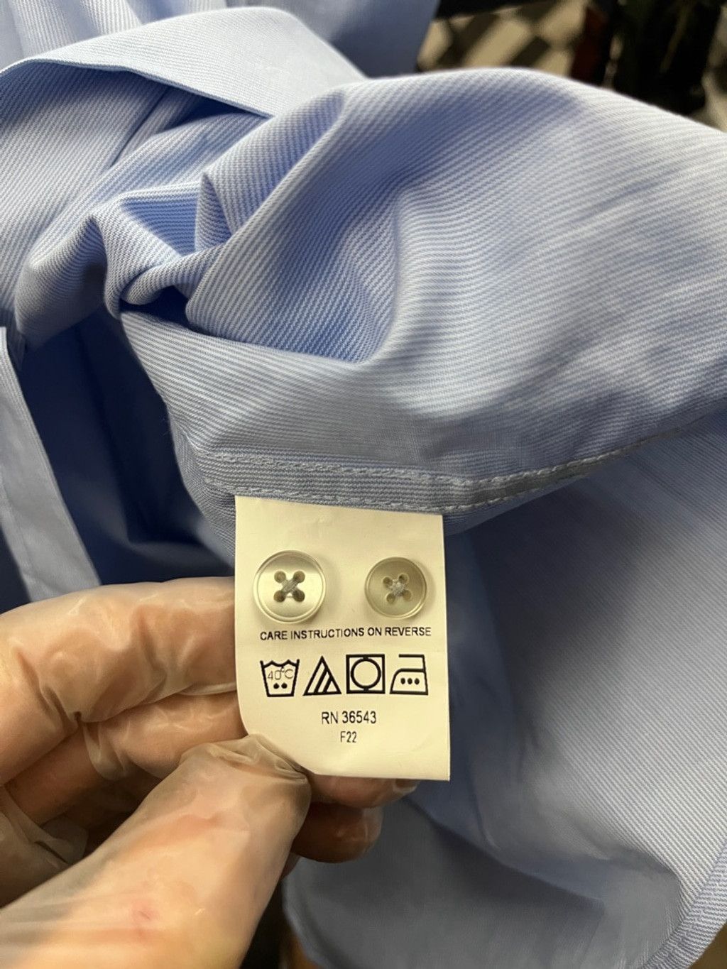 DKNY Men's DKNY Dress Shirt Size 15 1/2 34-35 Light Blue Size US S / EU 44-46 / 1 - 6 Thumbnail