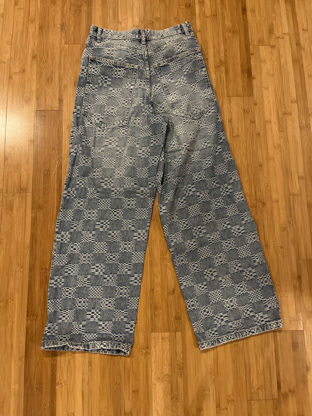 Bershka checker woven bershka baggy jeans Size US 28 / EU 44 - 2 Thumbnail