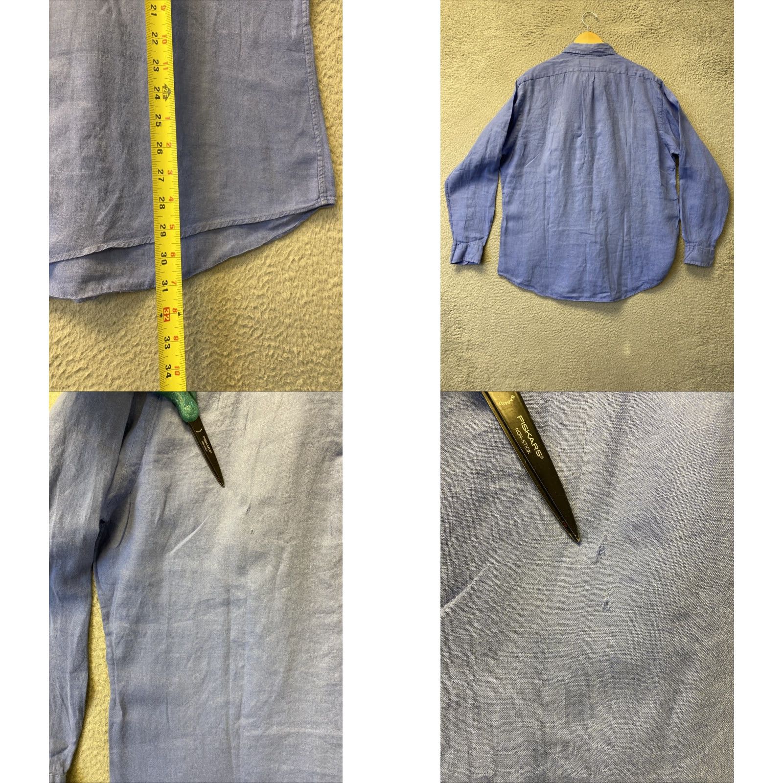Polo Ralph Lauren Vintage Polo Ralph Lauren Men’s Classic Fit Linen Long Sleeve Shirt Blue Size XL Size US XL / EU 56 / 4 - 8 Thumbnail