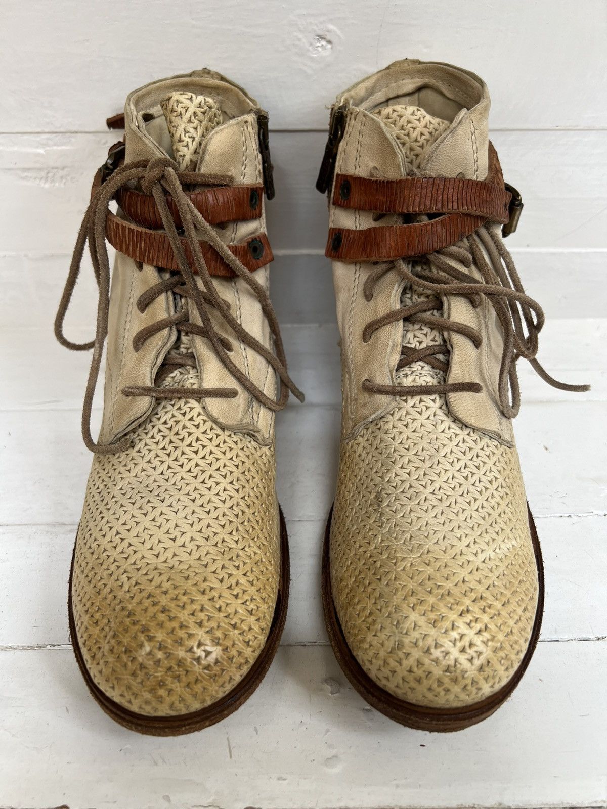 A.S.98 A.S.98 Leather Boho Biker Boots Size US 9 / IT 39 - 2 Thumbnail