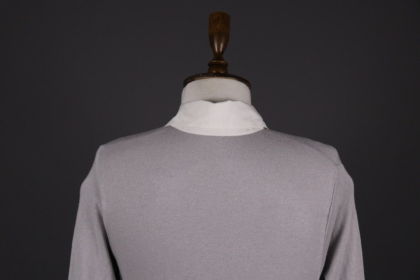 Designer Anne Fontaine Gray Wool Button Top Blouse Shirt Size 38 Size M / US 6-8 / IT 42-44 - 7 Thumbnail