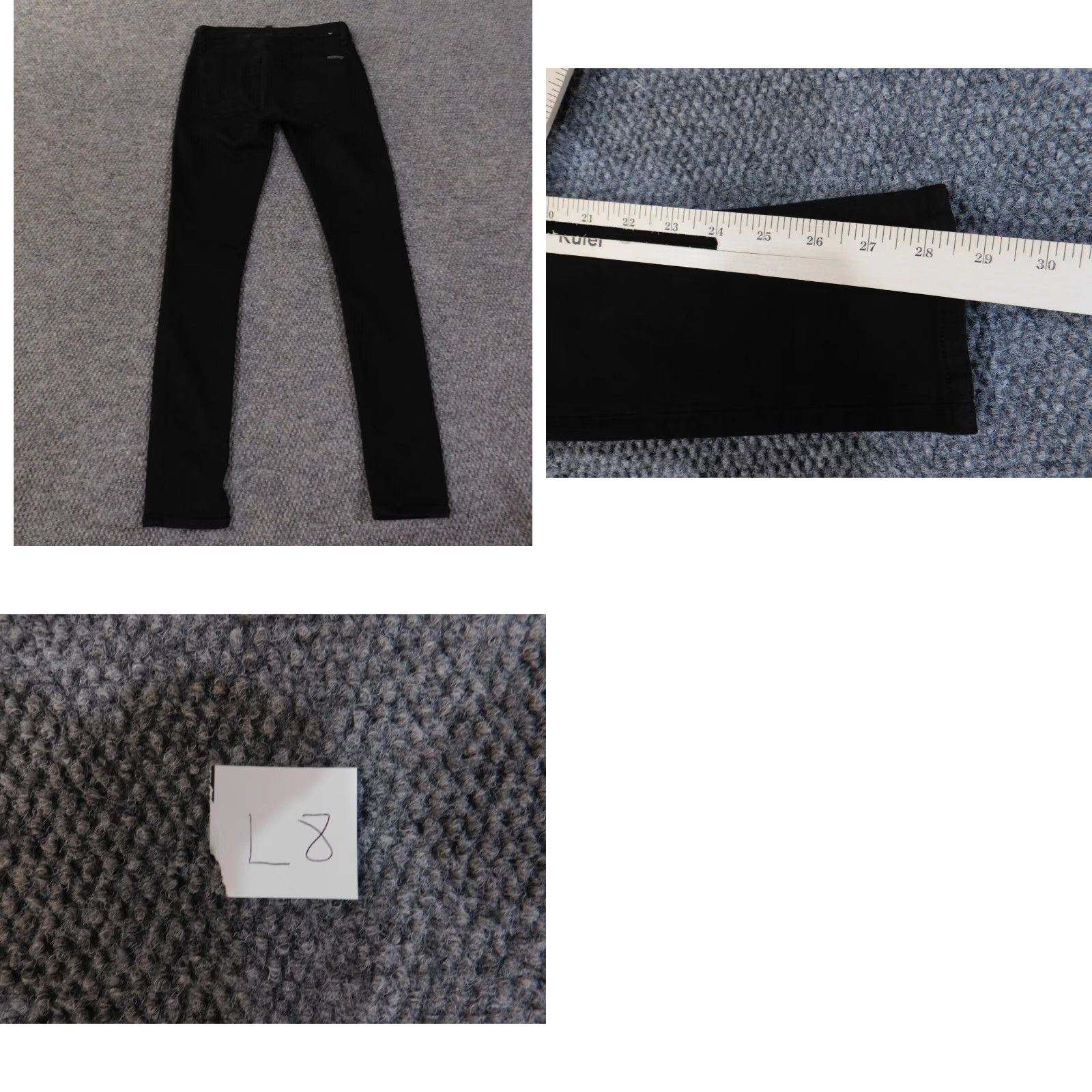 Hudson Hudson Jeans Womens 25 Black Nico Mid Rise Super Skinny Denim Jeans Zipper Distressed 28in Inseam Regular Women Mens? Size 42" / US 20 - 8 Thumbnail