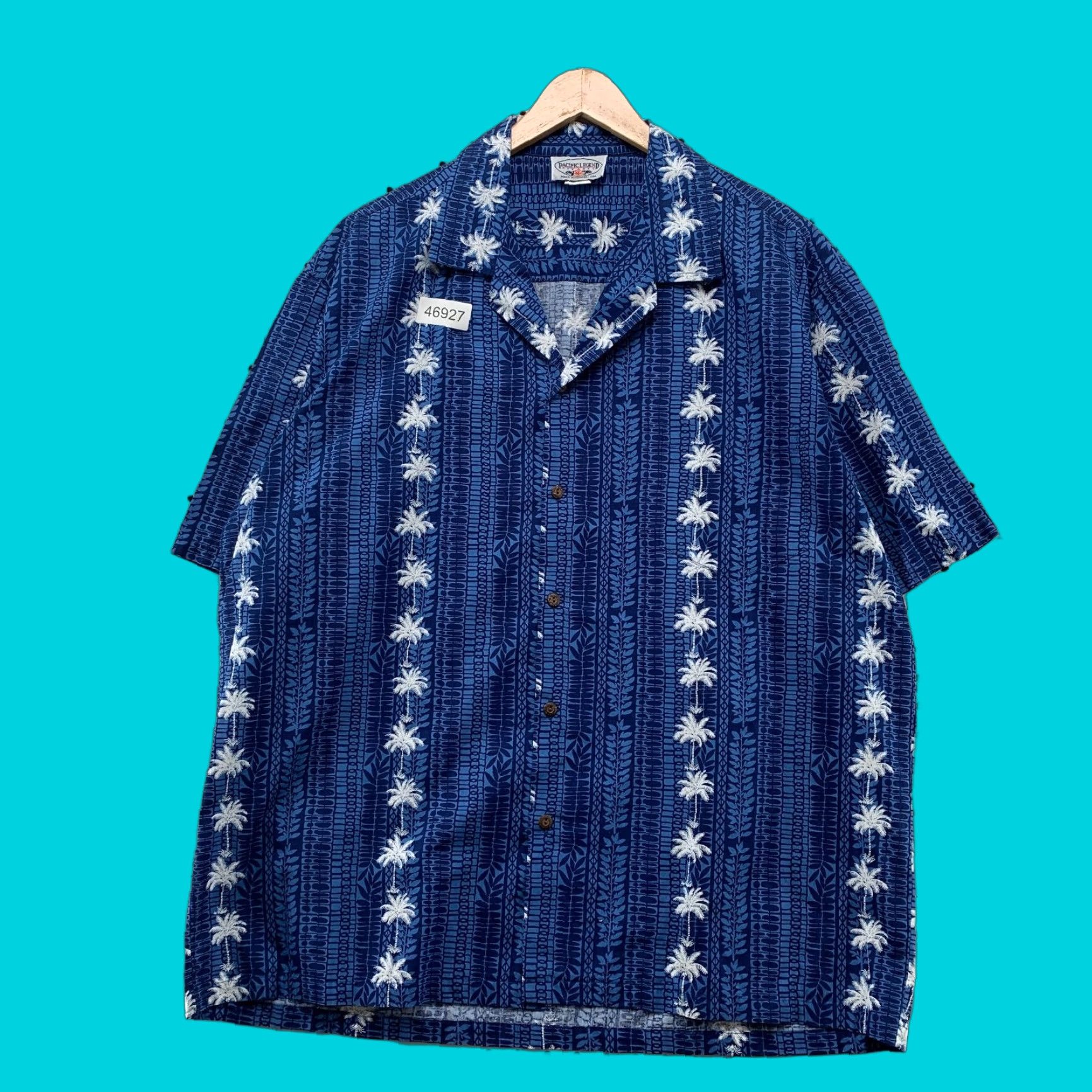 Vintage VINTAGE Pacific Button-Up Shirt Mens 2XL Blue 100% Cotton 80s Hawaiian Palm Floral Shirt Size US XXL / EU 58 / 5 - 1 Thumbnail
