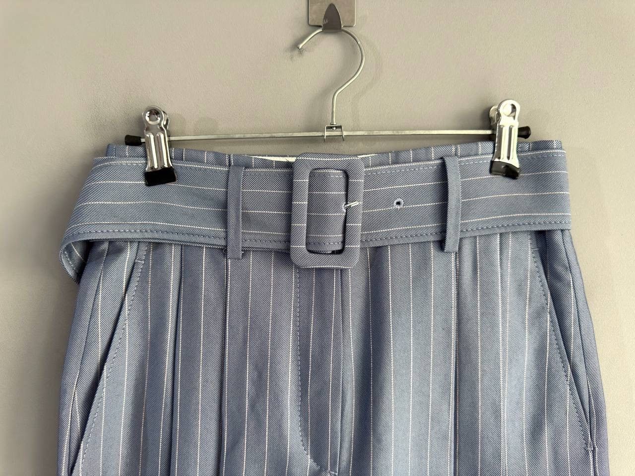 Sandro Sandro Women's Blue Striped High Pleated Shorts, Size 34/XS Size 24" / US 00 / IT 34 - 15 Thumbnail