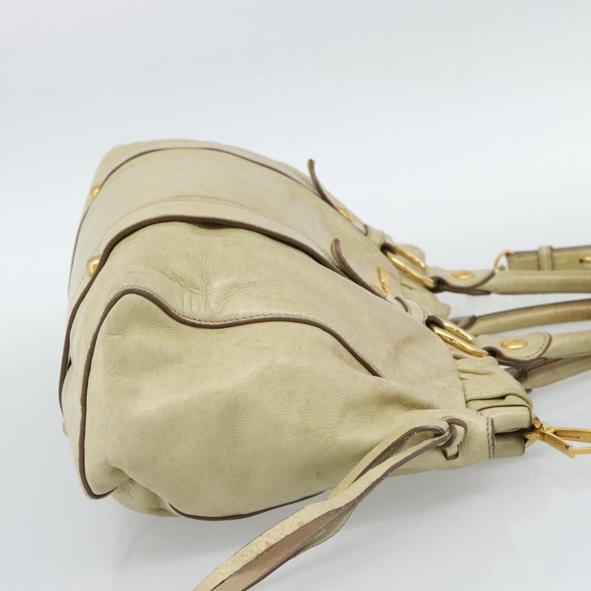 Miu Miu Borsa a mano Miu Miu Matelassé in pelle 2 vie beige oro Size ONE SIZE - 4 Thumbnail