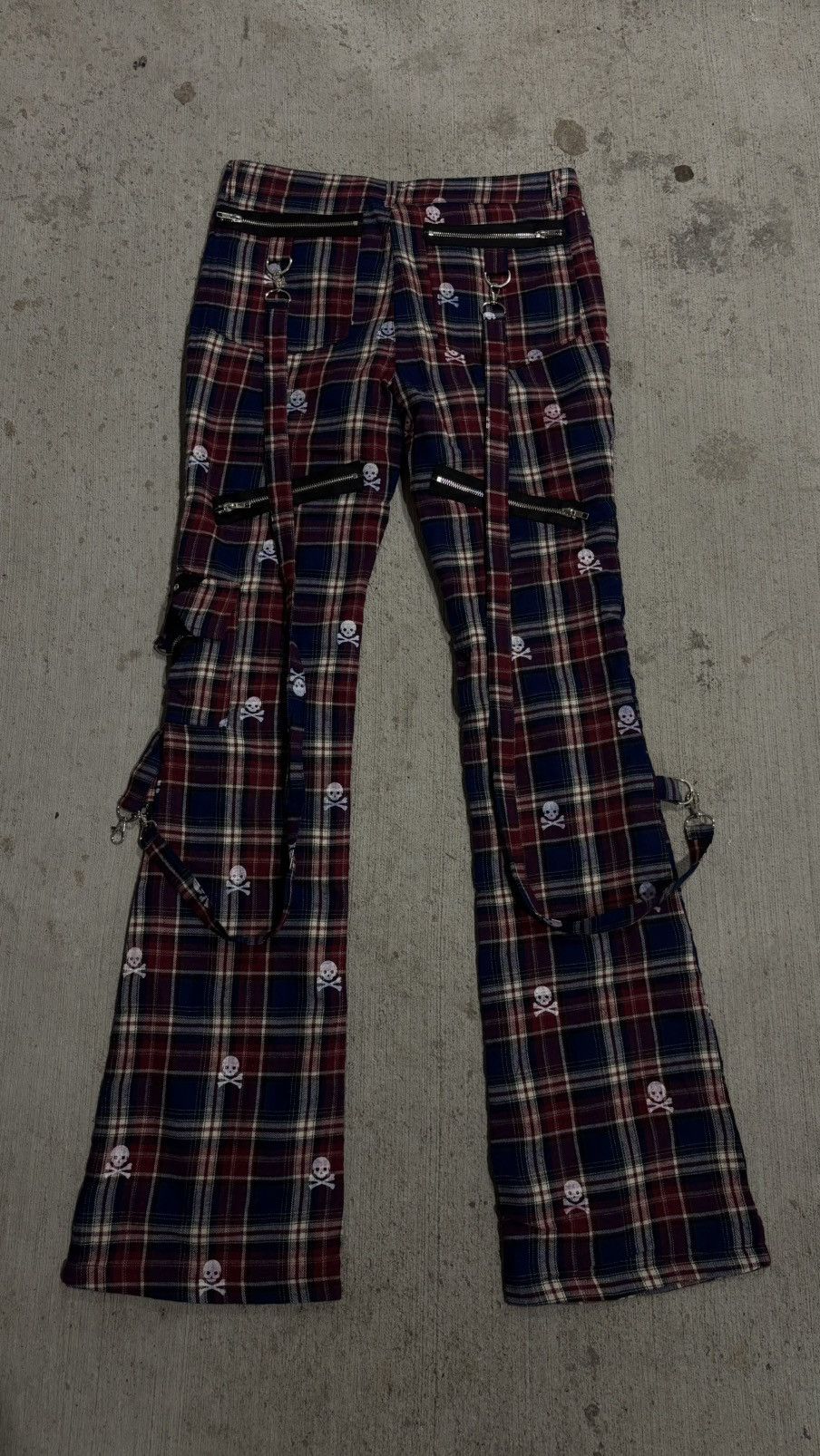 Other Wrstwrstwrst Skull Plaid Bondage Denim Size US 32 / EU 48 - 16 Thumbnail